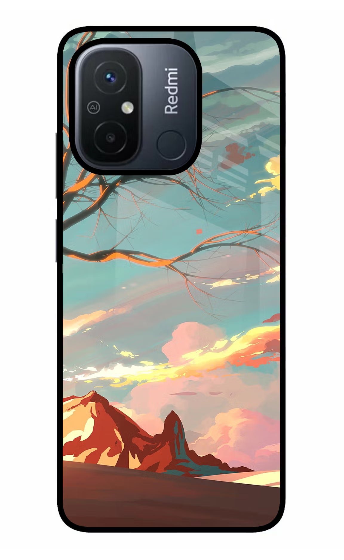 Scenery Redmi 12C Glass Case - Scenery Redmi 12C Glass Case Scenery Redmi 12C Glass Case