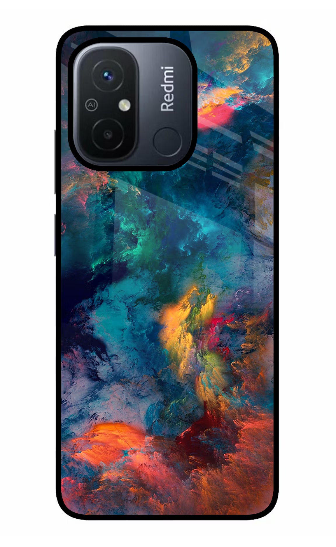 Artwork Paint Redmi 12C Back Cover - Artwork Paint Redmi 12C Glass Case Back Cover by Casekaro Artwork Paint Redmi 12C Glass Case Back Cover by Casekaro