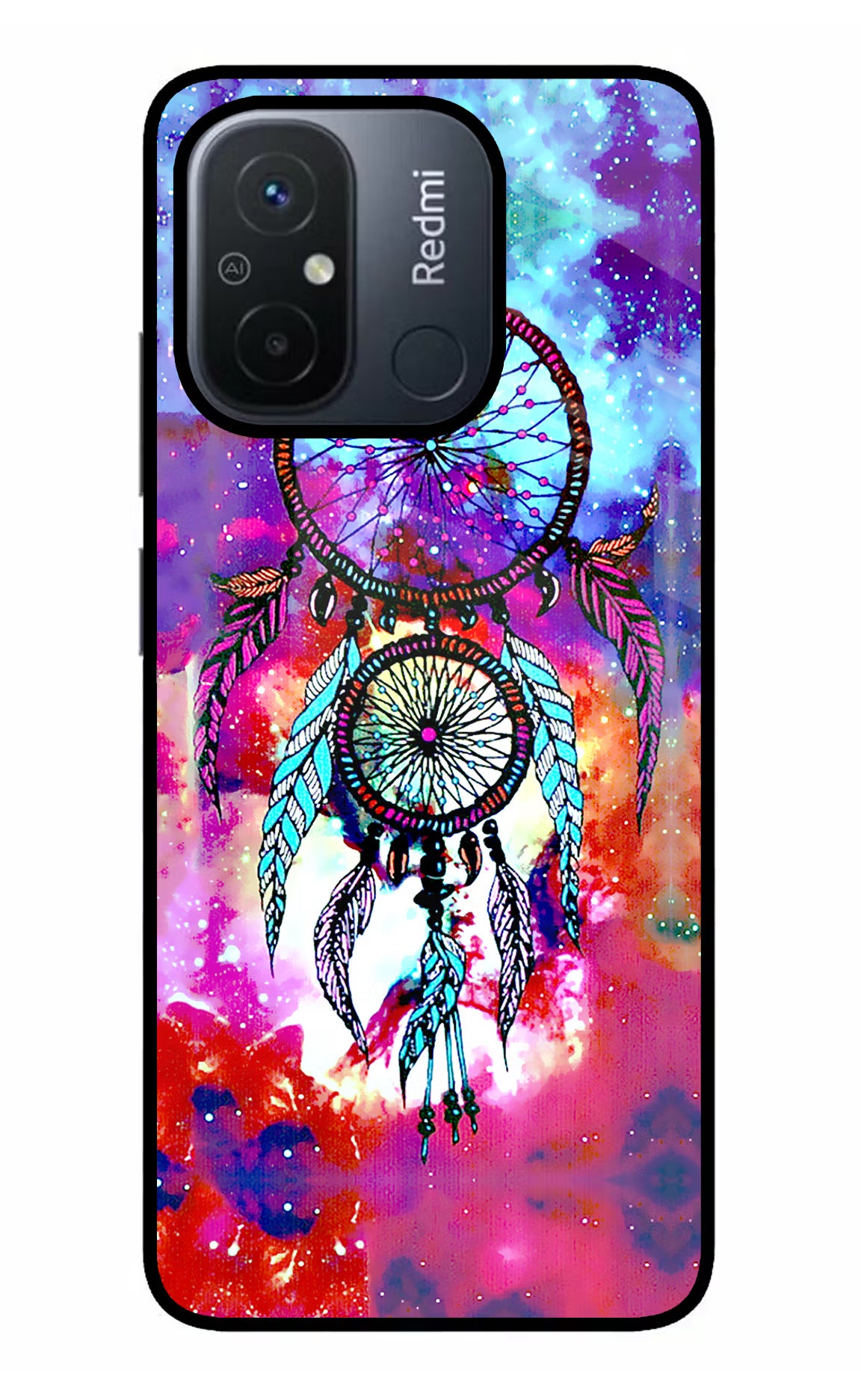 Dream Catcher Abstract Redmi 12C Glass Case - Dream Catcher Abstract Redmi 12C Glass Case Dream Catcher Abstract Redmi 12C Glass Case