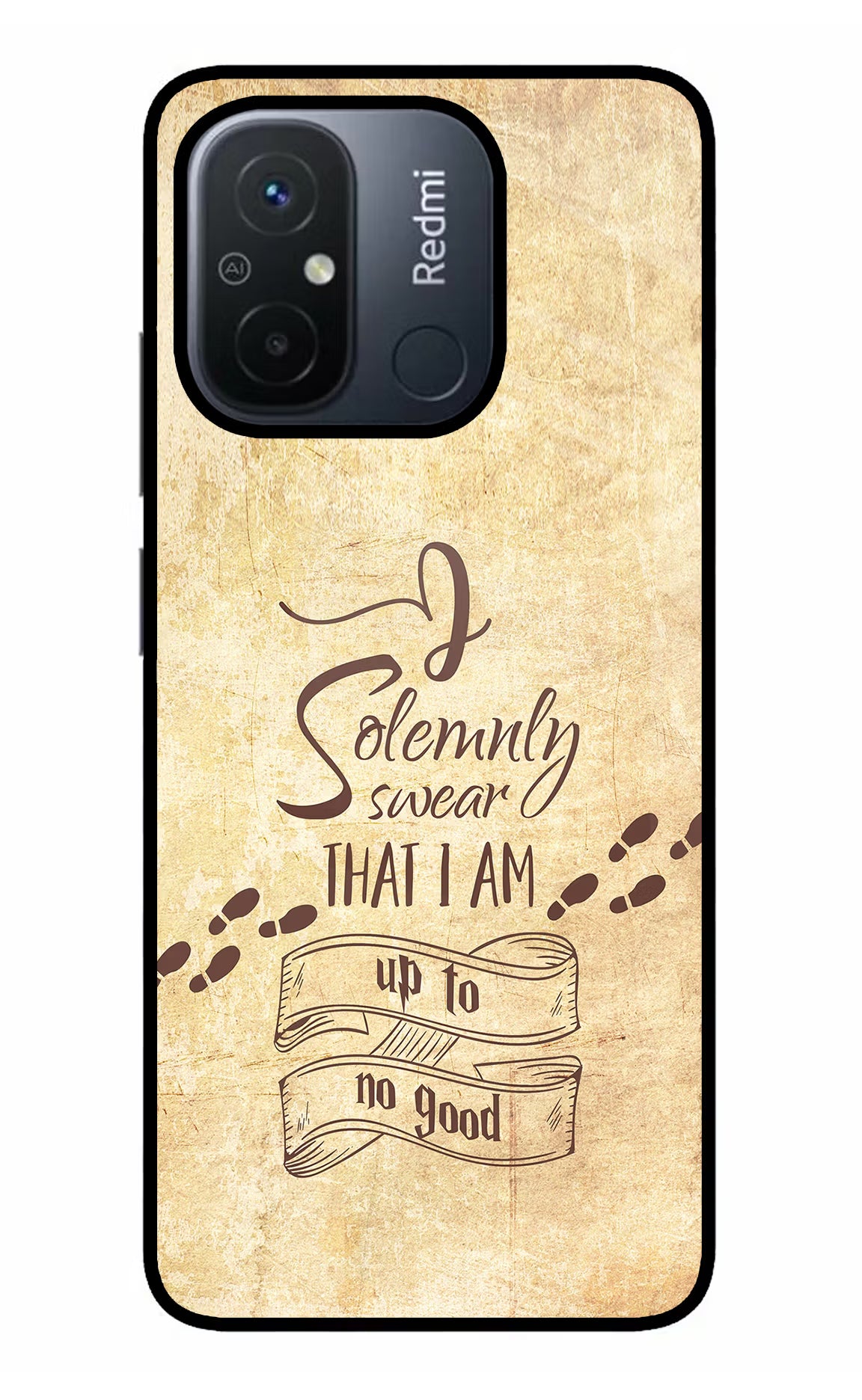 I Solemnly swear that i up to no good Redmi 12C Back Cover - I Solemnly swear that i up to no good Redmi 12C Glass Case Back Cover by Casekaro I Solemnly swear that i up to no good Redmi 12C Glass Case Back Cover by Casekaro