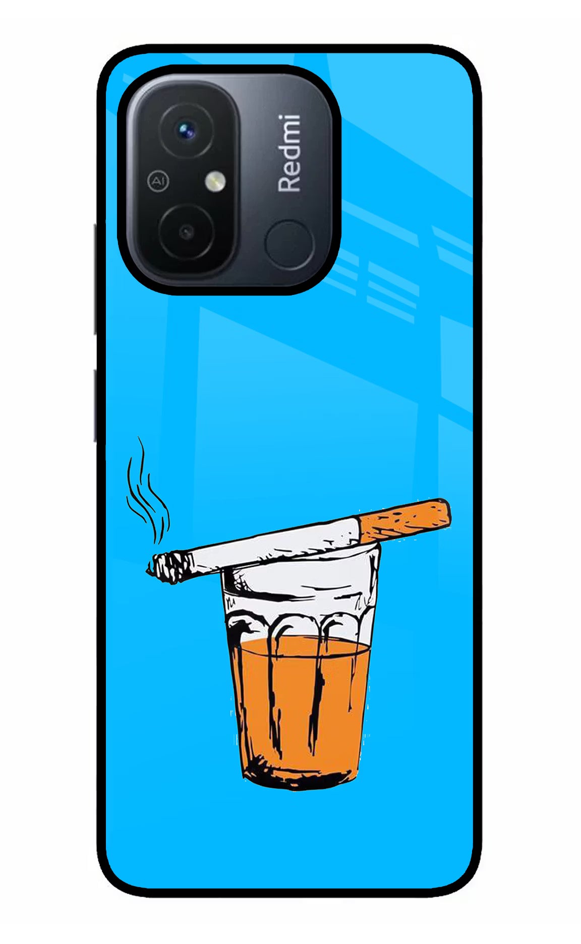 Chai Sutta Redmi 12C Glass Case - Chai Sutta Redmi 12C Glass Case Chai Sutta Redmi 12C Glass Case