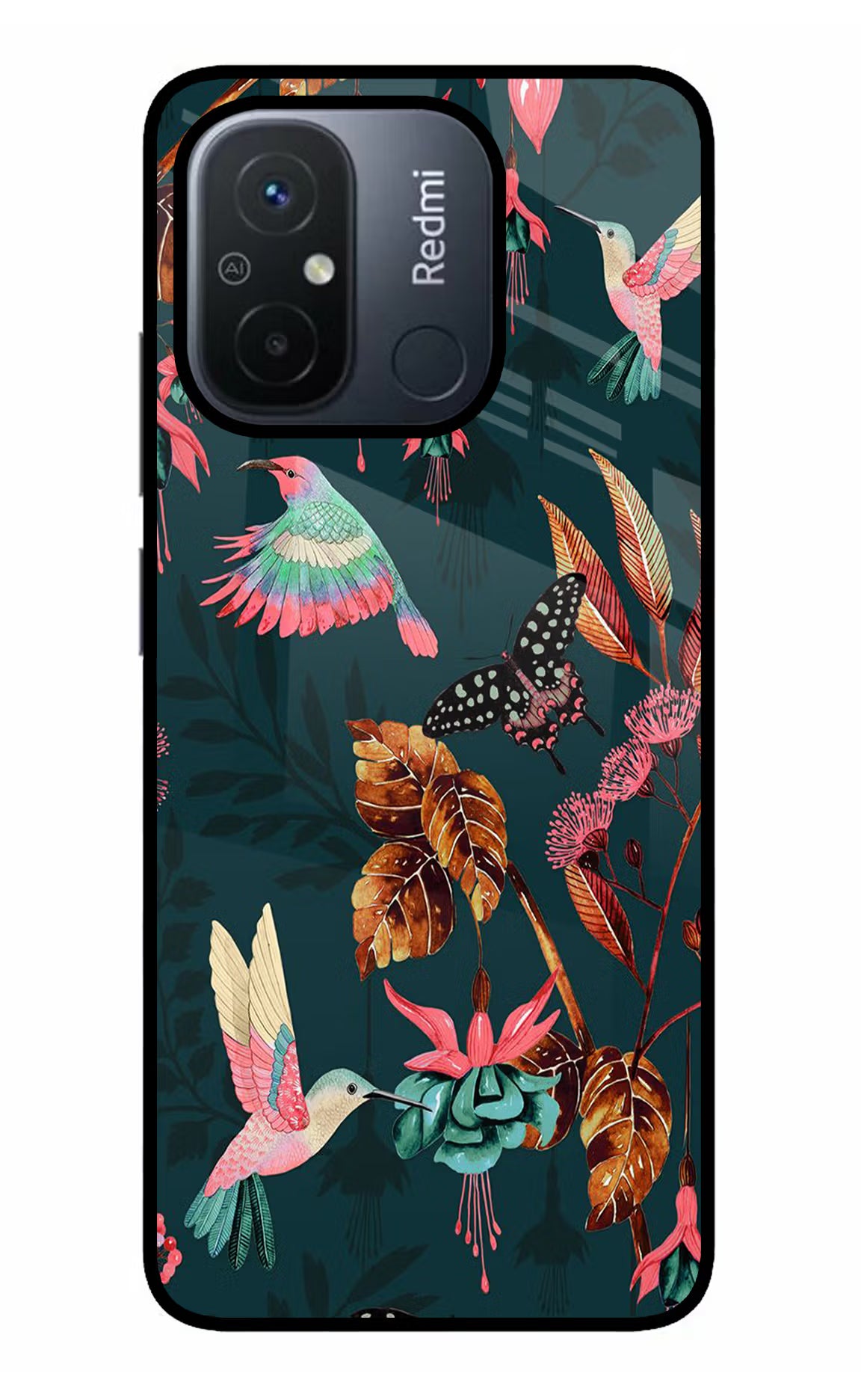 Birds Redmi 12C Glass Case - Birds Redmi 12C Glass Case Birds Redmi 12C Glass Case