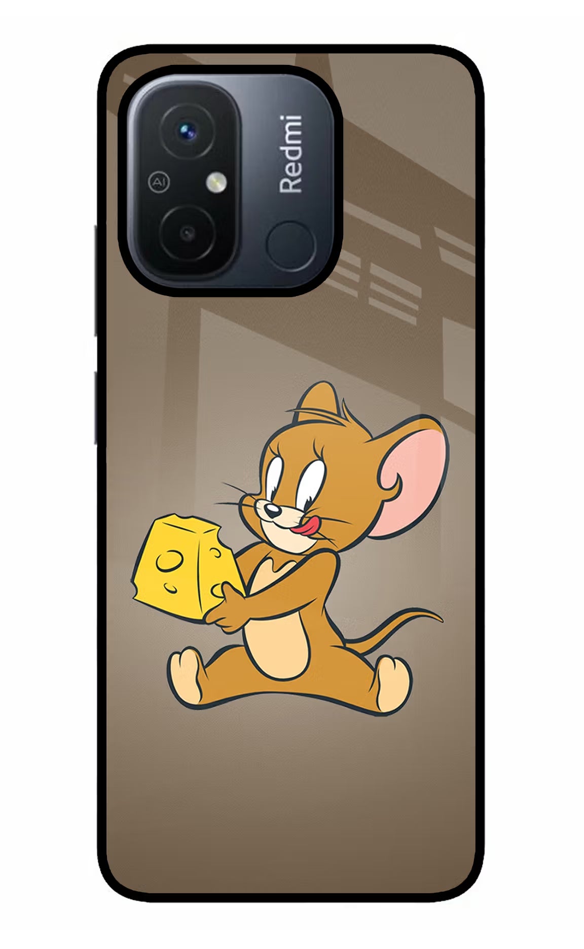 Jerry Redmi 12C Back Cover - Jerry Redmi 12C Glass Case Back Cover by Casekaro Jerry Redmi 12C Glass Case Back Cover by Casekaro