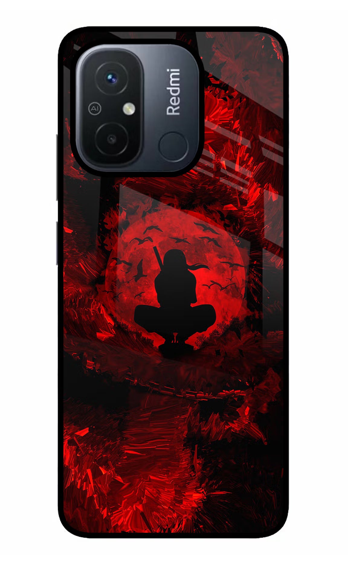 Itachi Uchiha Redmi 12C Glass Case - Itachi Uchiha Redmi 12C Glass Case Itachi Uchiha Redmi 12C Glass Case