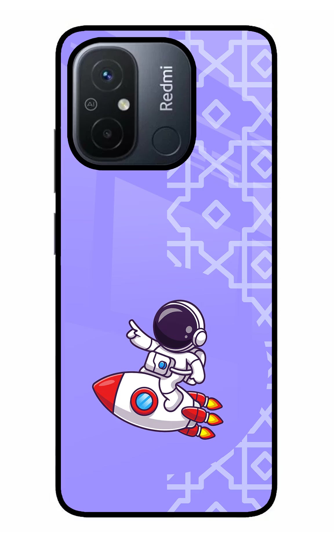 Cute Astronaut Redmi 12C Glass Case - Cute Astronaut Redmi 12C Glass Case Cute Astronaut Redmi 12C Glass Case
