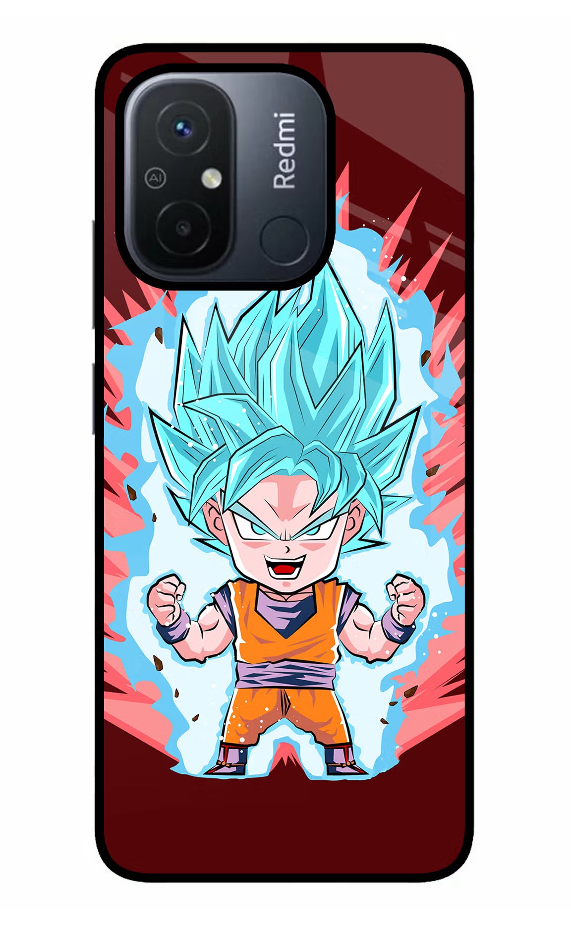 Goku Little Redmi 12C Glass Case - Goku Little Redmi 12C Glass Case Goku Little Redmi 12C Glass Case