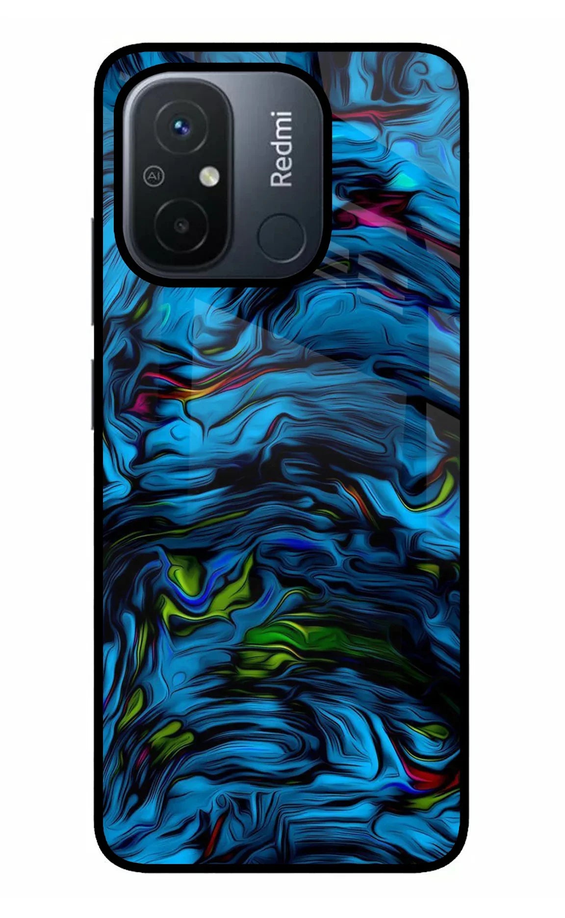 Dark Blue Abstract Redmi 12C Glass Case - Dark Blue Abstract Redmi 12C Glass Case Dark Blue Abstract Redmi 12C Glass Case