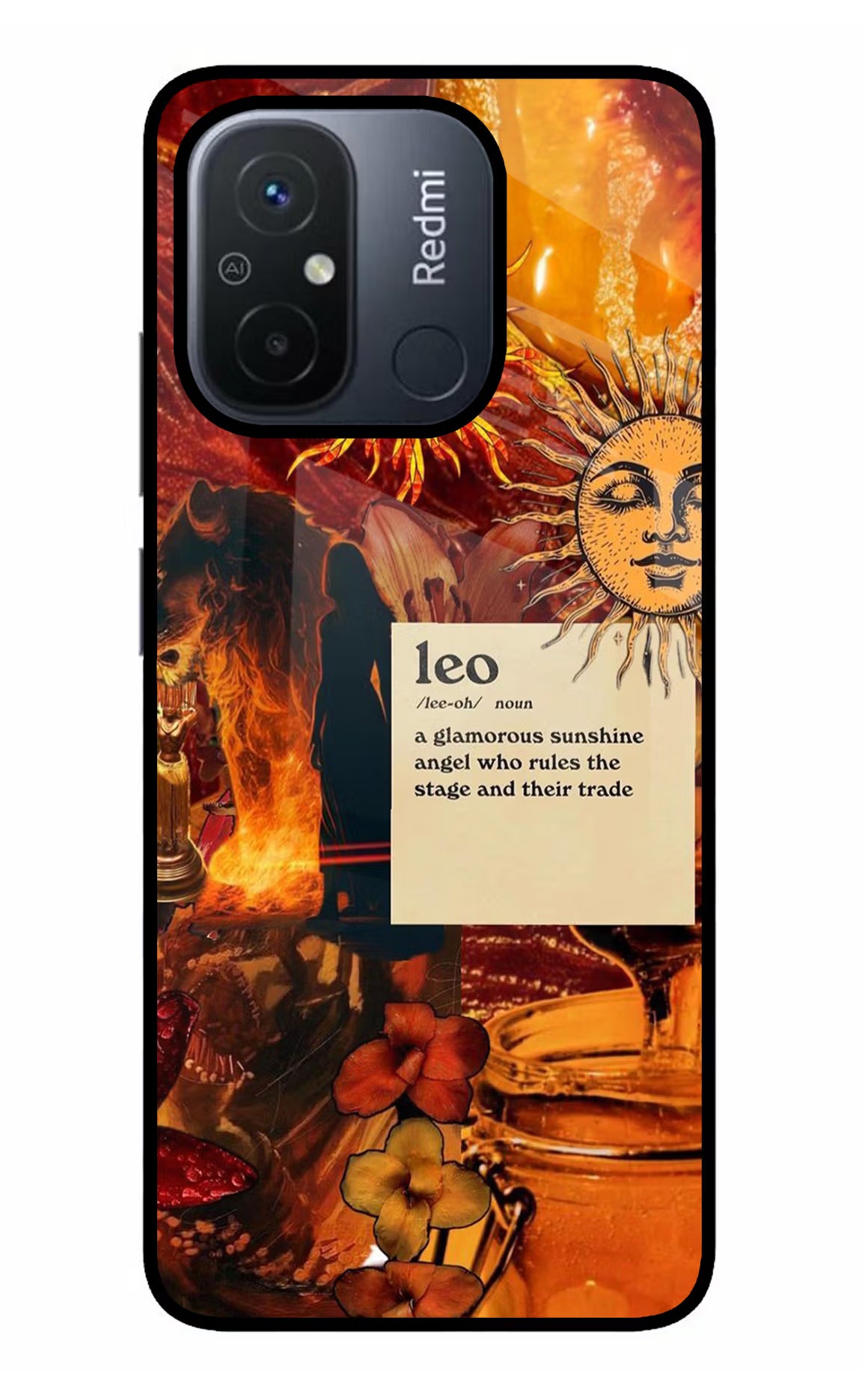 Leo Zodiac Redmi 12C Glass Case - Leo Zodiac Redmi 12C Glass Case Leo Zodiac Redmi 12C Glass Case