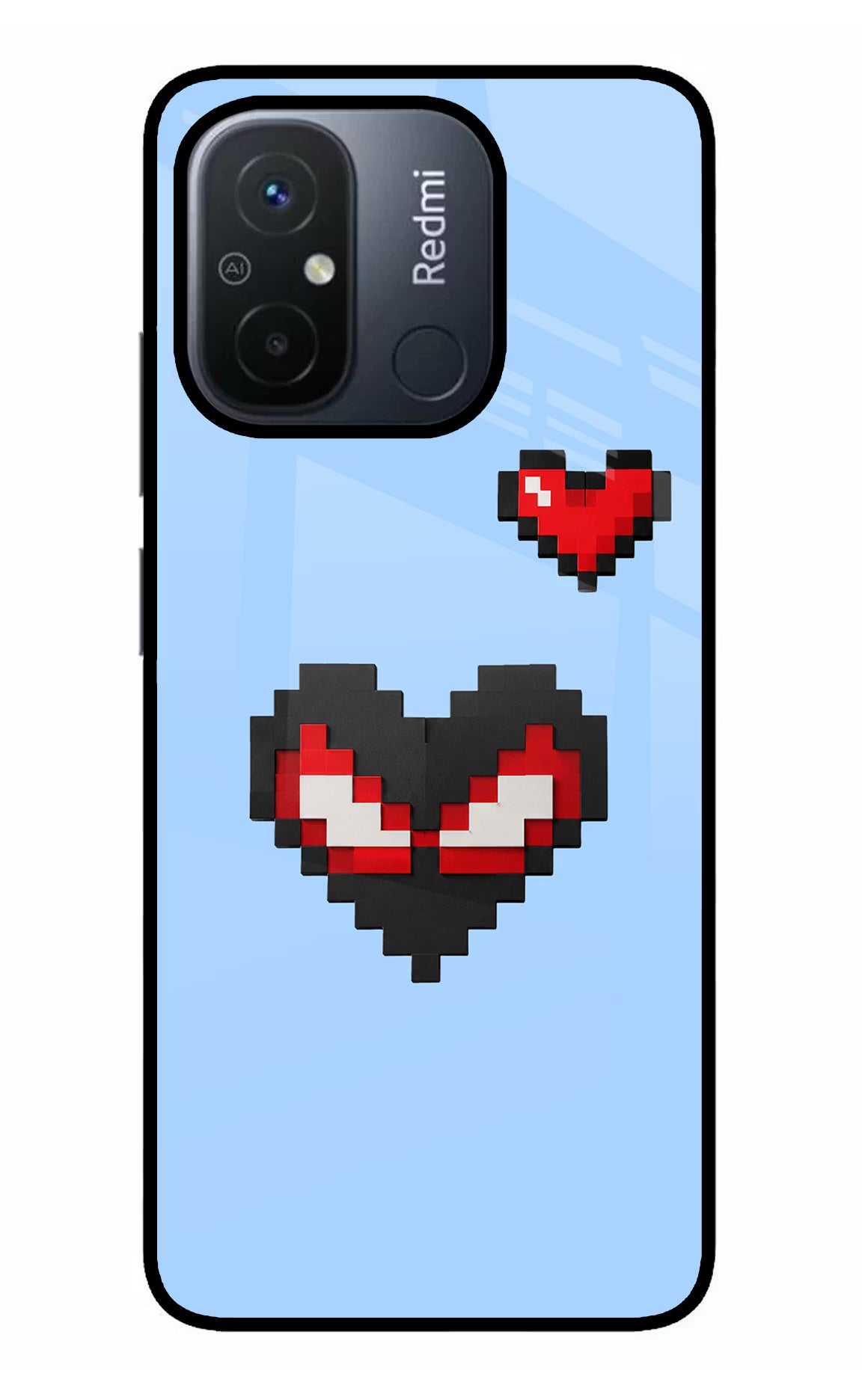 Peter Heart Redmi 12C Glass Case - Peter Heart Redmi 12C Glass Case Peter Heart Redmi 12C Glass Case