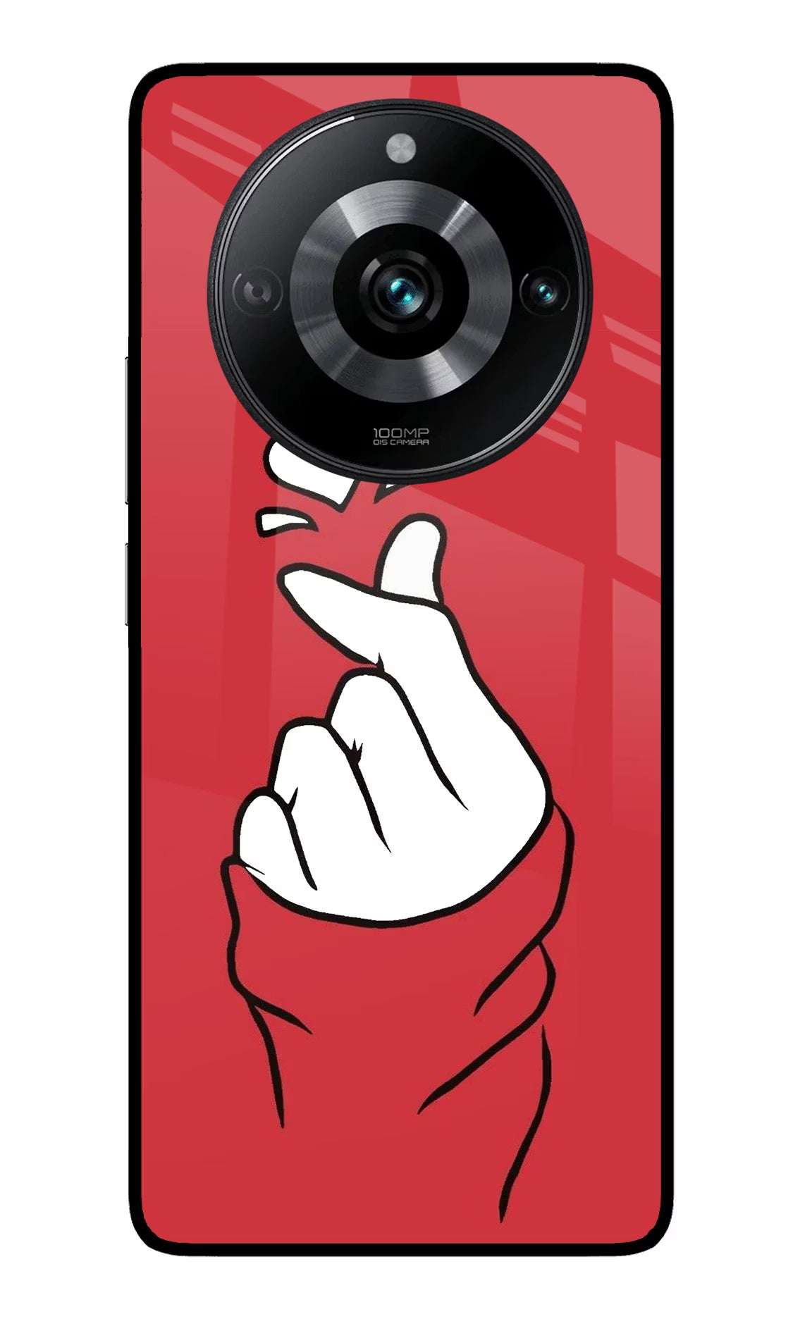 Korean Love Sign Realme 11 Pro/Pro+ 5G Back Cover - Korean Love Sign Realme 11 Pro/Pro+ 5G Glass Case Back Cover by Casekaro Korean Love Sign Realme 11 Pro/Pro+ 5G Glass Case Back Cover by Casekaro