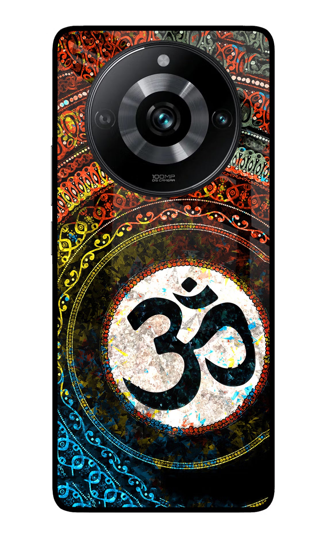 Om Cultural Realme 11 Pro/Pro+ 5G Back Cover - Om Cultural Realme 11 Pro/Pro+ 5G Glass Case Back Cover by Casekaro Om Cultural Realme 11 Pro/Pro+ 5G Glass Case Back Cover by Casekaro