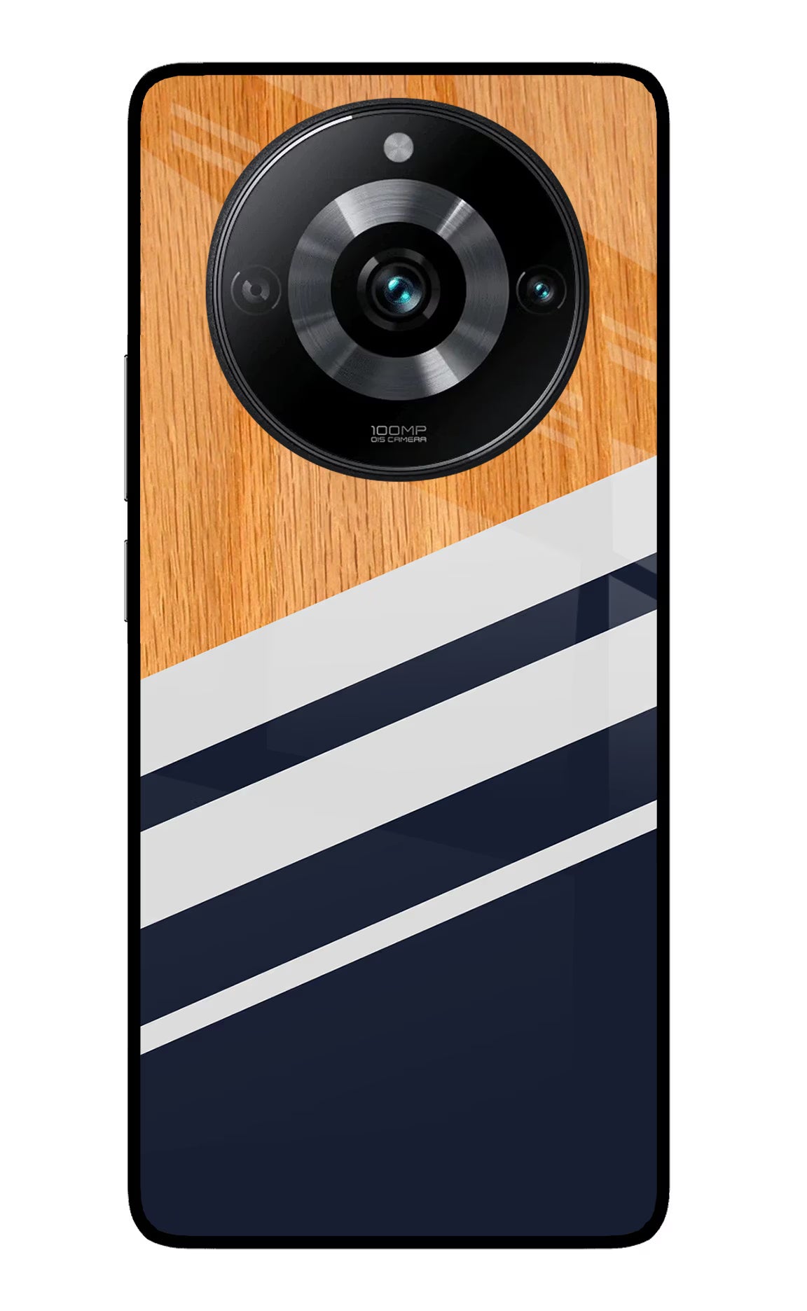 Blue and white wooden Realme 11 Pro/Pro+ 5G Back Cover - Blue and white wooden Realme 11 Pro/Pro+ 5G Glass Case Back Cover by Casekaro Blue and white wooden Realme 11 Pro/Pro+ 5G Glass Case Back Cover by Casekaro