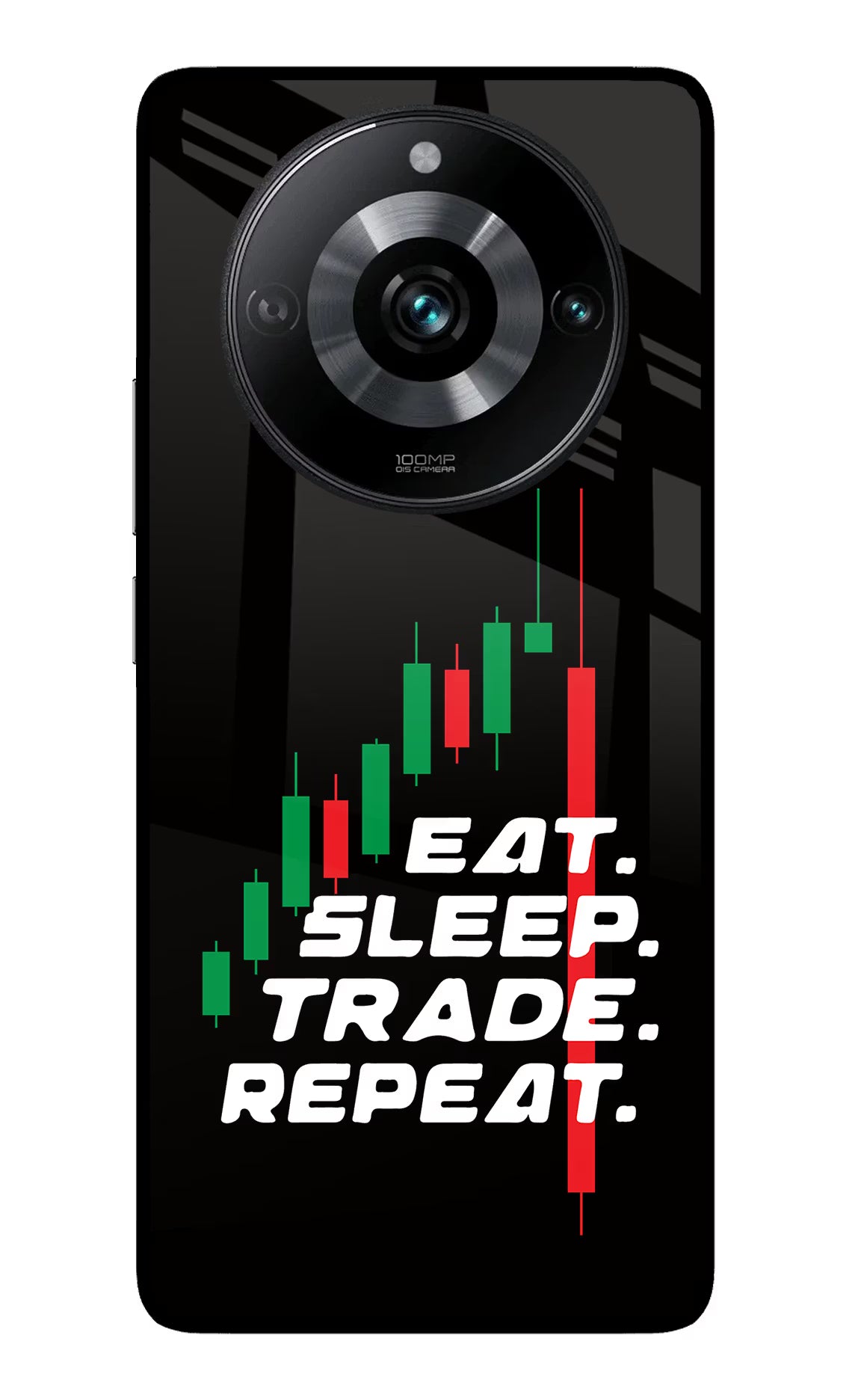 Eat Sleep Trade Repeat Realme 11 Pro/Pro+ 5G Back Cover - Eat Sleep Trade Repeat Realme 11 Pro/Pro+ 5G Glass Case Back Cover by Casekaro Eat Sleep Trade Repeat Realme 11 Pro/Pro+ 5G Glass Case Back Cover by Casekaro