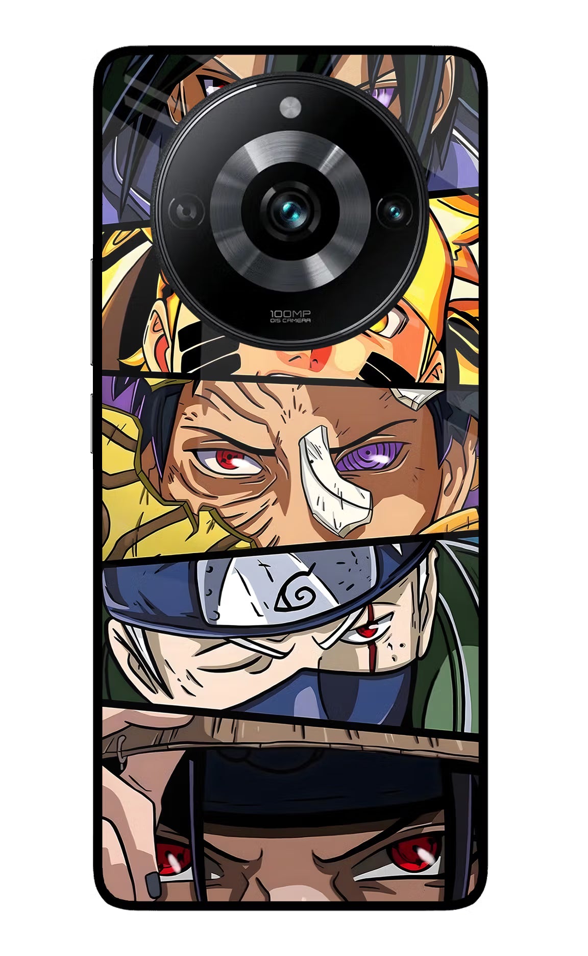 Naruto Character Realme 11 Pro/Pro+ 5G Back Cover - Naruto Character Realme 11 Pro/Pro+ 5G Glass Case Back Cover by Casekaro Naruto Character Realme 11 Pro/Pro+ 5G Glass Case Back Cover by Casekaro