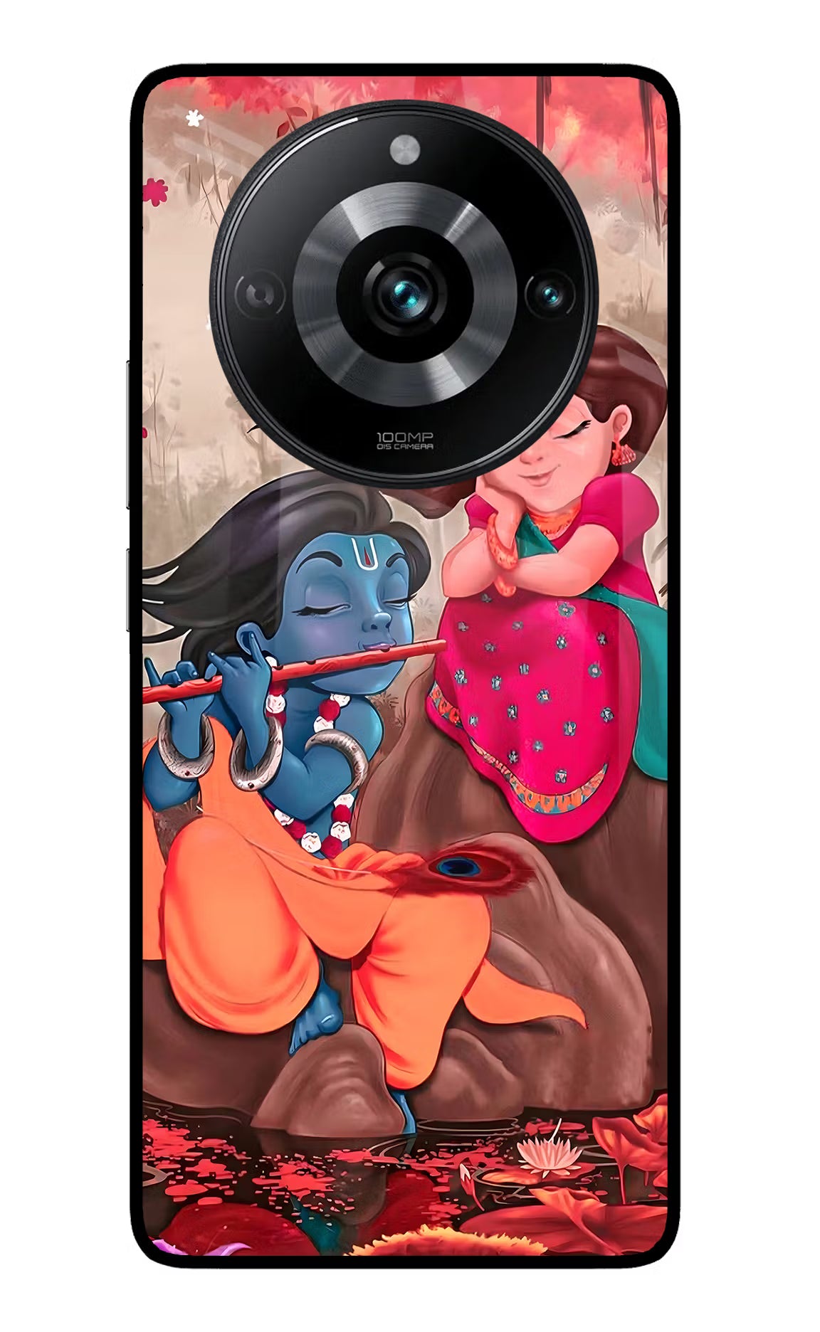 Radhe Krishna Realme 11 Pro/Pro+ 5G Back Cover - Radhe Krishna Realme 11 Pro/Pro+ 5G Glass Case Back Cover by Casekaro Radhe Krishna Realme 11 Pro/Pro+ 5G Glass Case Back Cover by Casekaro
