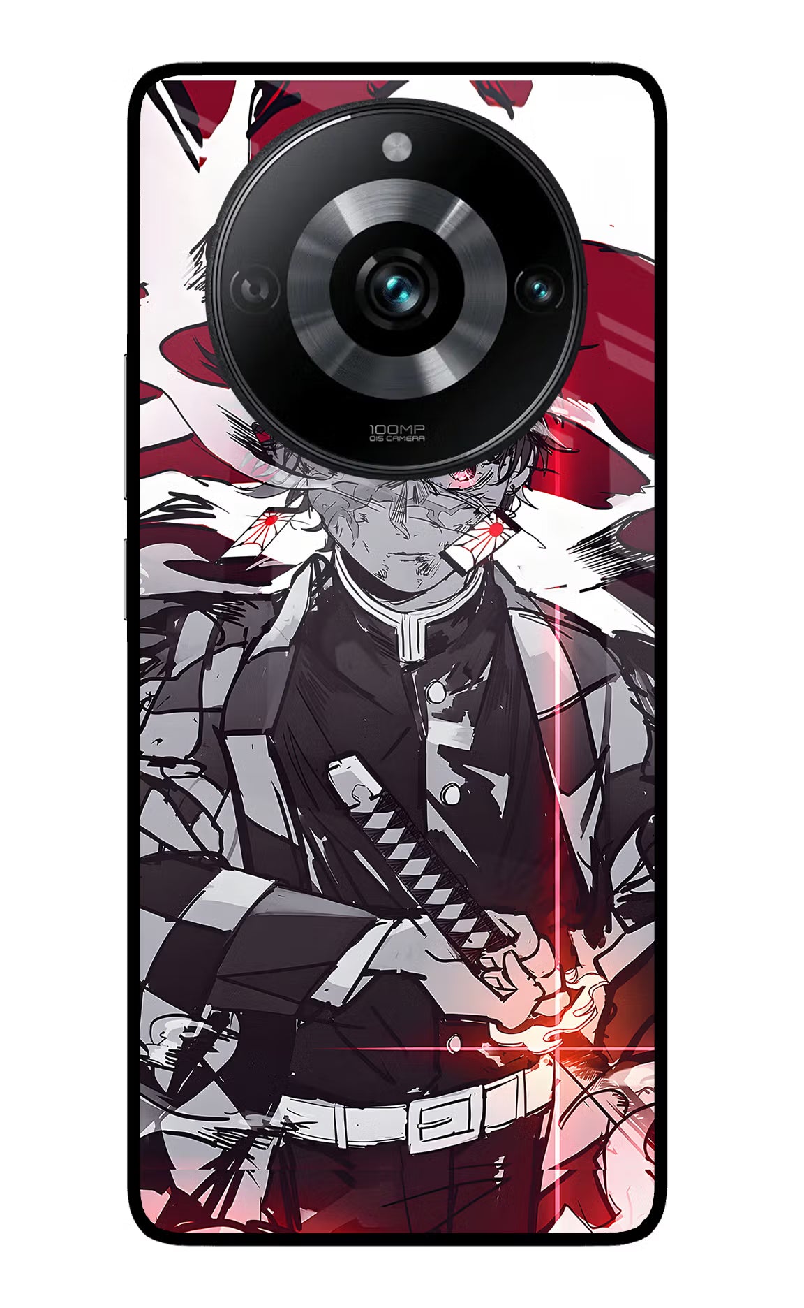 Demon Slayer Realme 11 Pro/Pro+ 5G Back Cover - Demon Slayer Realme 11 Pro/Pro+ 5G Glass Case Back Cover by Casekaro Demon Slayer Realme 11 Pro/Pro+ 5G Glass Case Back Cover by Casekaro