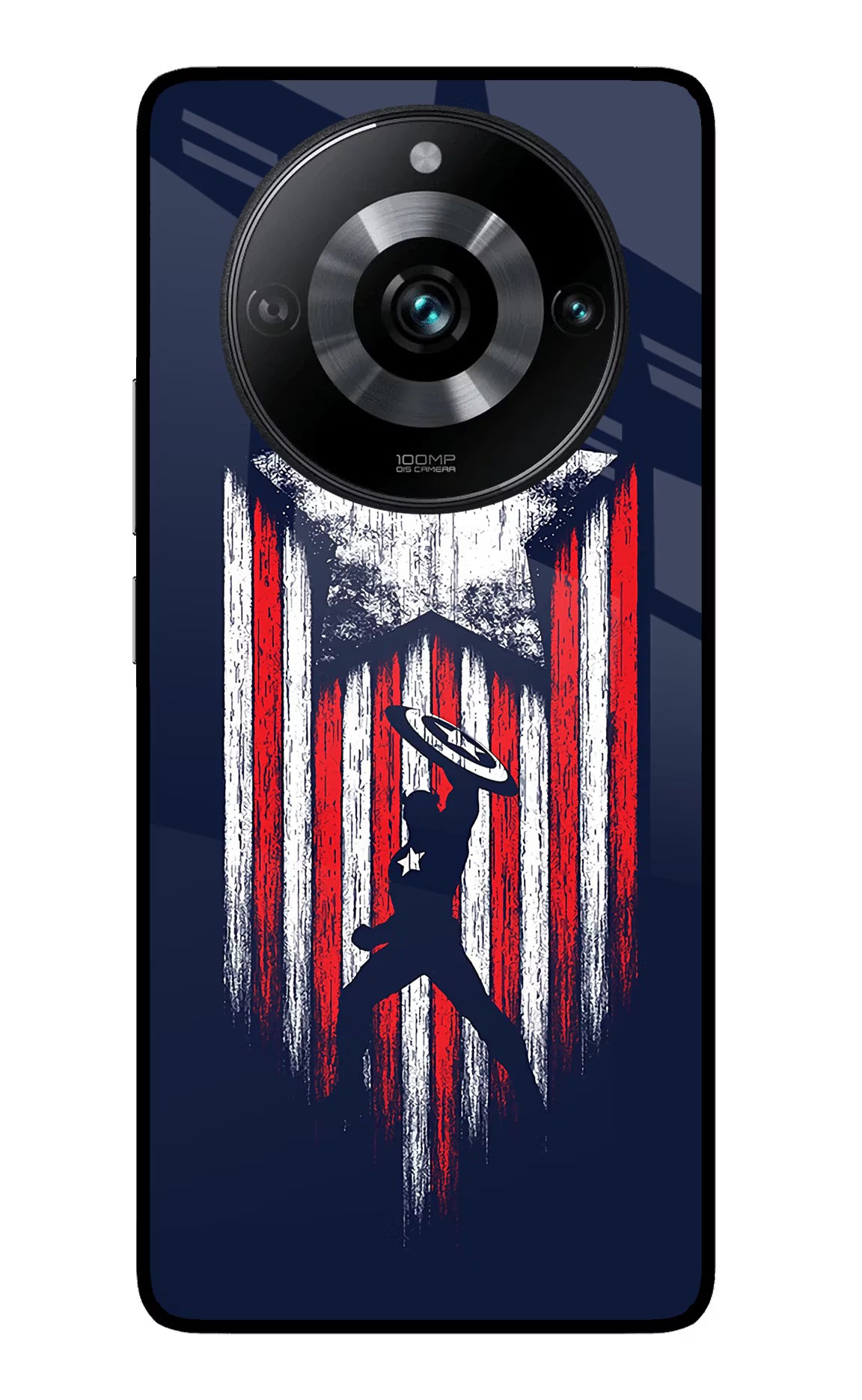 Captain America Marvel Art Realme 11 Pro/Pro+ 5G Back Cover - Captain America Marvel Art Realme 11 Pro/Pro+ 5G Glass Case Back Cover by Casekaro Captain America Marvel Art Realme 11 Pro/Pro+ 5G Glass Case Back Cover by Casekaro