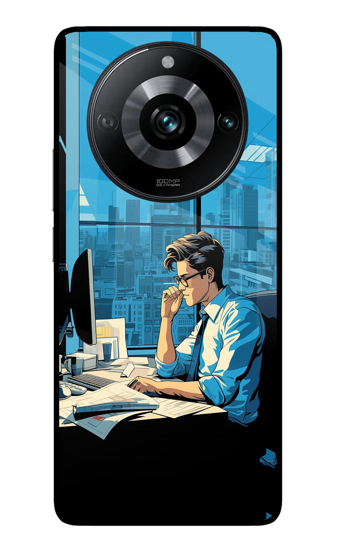 Focused Hustler (AI Generated) Realme 11 Pro/Pro+ 5G Back Cover - Focused Hustler (AI Generated) Realme 11 Pro/Pro+ 5G Glass Case Back Cover by Casekaro Focused Hustler (AI Generated) Realme 11 Pro/Pro+ 5G Glass Case Back Cover by Casekaro