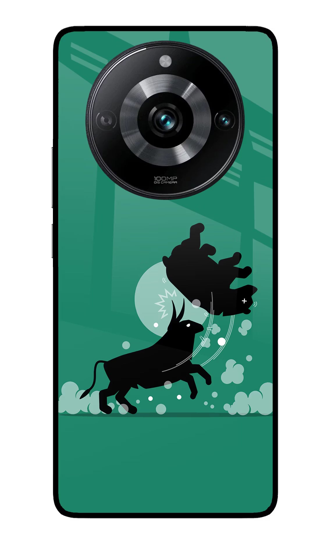 Bull Conqueror Realme 11 Pro/Pro+ 5G Back Cover - Bull Conqueror Realme 11 Pro/Pro+ 5G Glass Case Back Cover by Casekaro Bull Conqueror Realme 11 Pro/Pro+ 5G Glass Case Back Cover by Casekaro