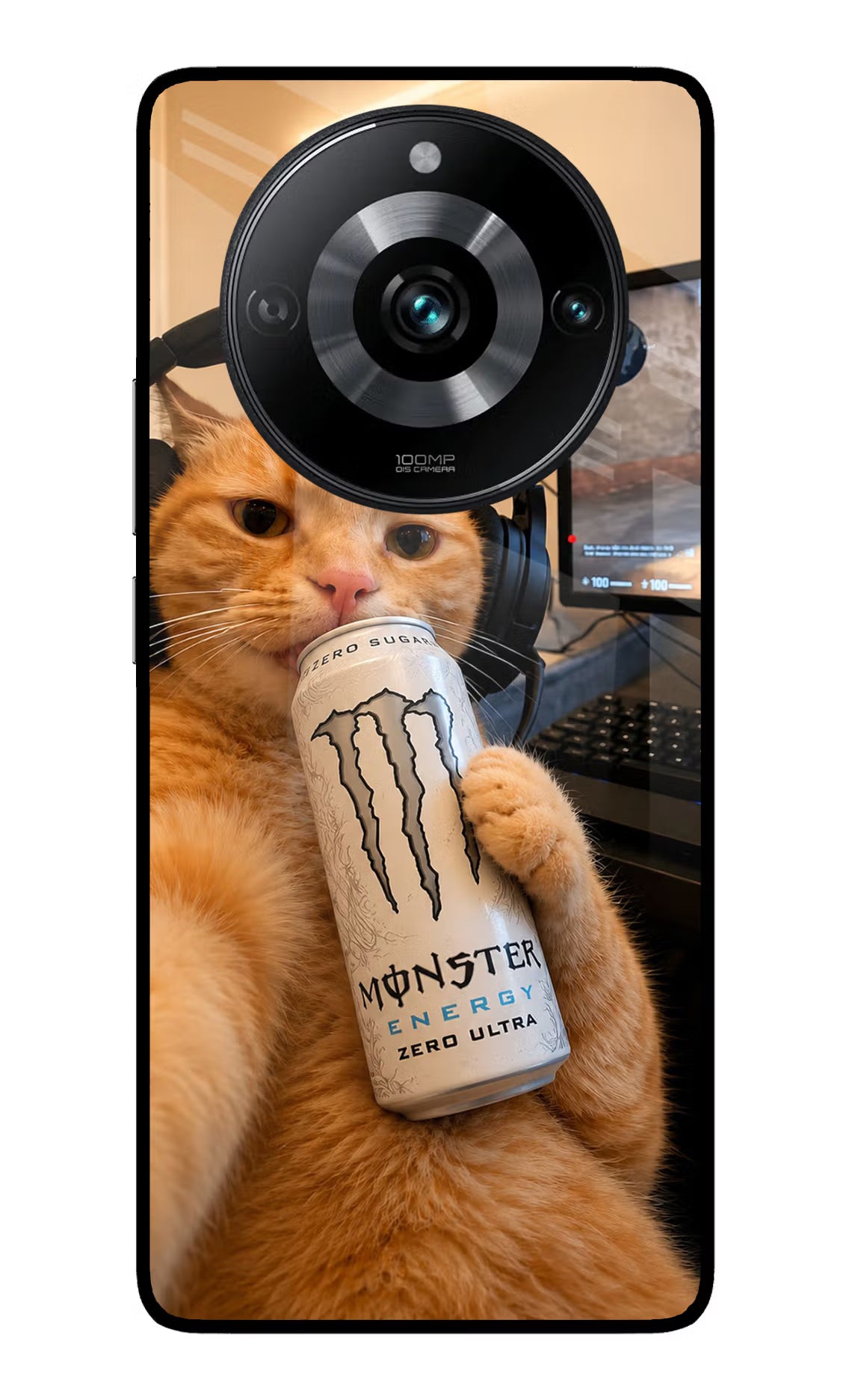 Gamer Cat Energy Realme 11 Pro/Pro+ 5G Glass Case - Gamer Cat Energy Realme 11 Pro/Pro+ 5G Glass Case Gamer Cat Energy Realme 11 Pro/Pro+ 5G Glass Case