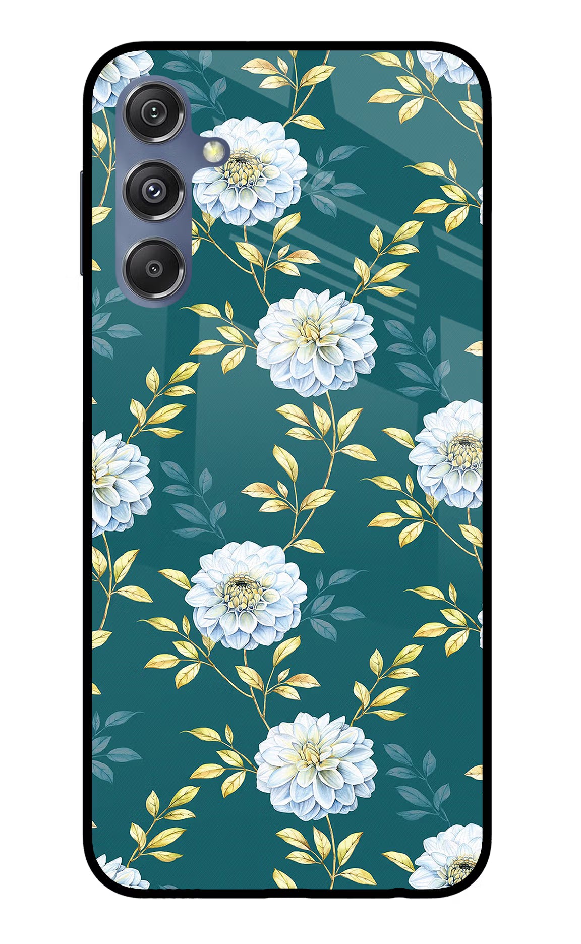 Flowers Samsung M34 5G/F34 5G Glass Case - Flowers Samsung M34 5G/F34 5G Glass Case Flowers Samsung M34 5G/F34 5G Glass Case