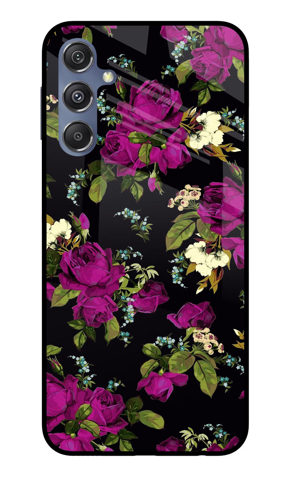 Flowers Samsung M34 5G/F34 5G Glass Case - Flowers Samsung M34 5G/F34 5G Glass Case Flowers Samsung M34 5G/F34 5G Glass Case