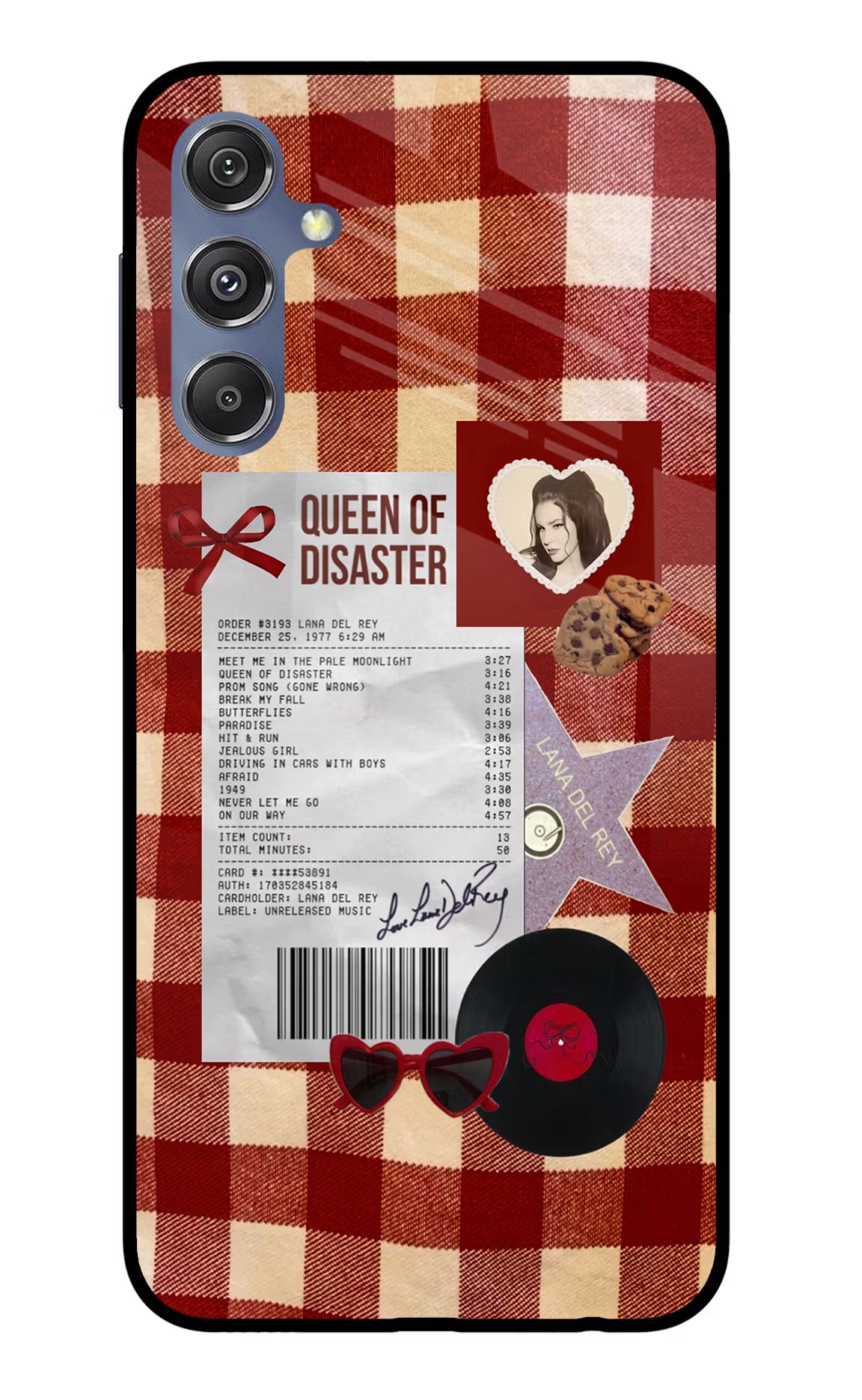 Queen of Disaster Samsung M34 5G/F34 5G Glass Case - Queen of Disaster Samsung M34 5G/F34 5G Glass Case Queen of Disaster Samsung M34 5G/F34 5G Glass Case