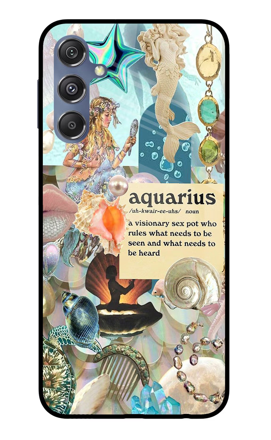 Aquarius Zodiac Samsung M34 5G/F34 5G Glass Case - Aquarius Zodiac Samsung M34 5G/F34 5G Glass Case Aquarius Zodiac Samsung M34 5G/F34 5G Glass Case