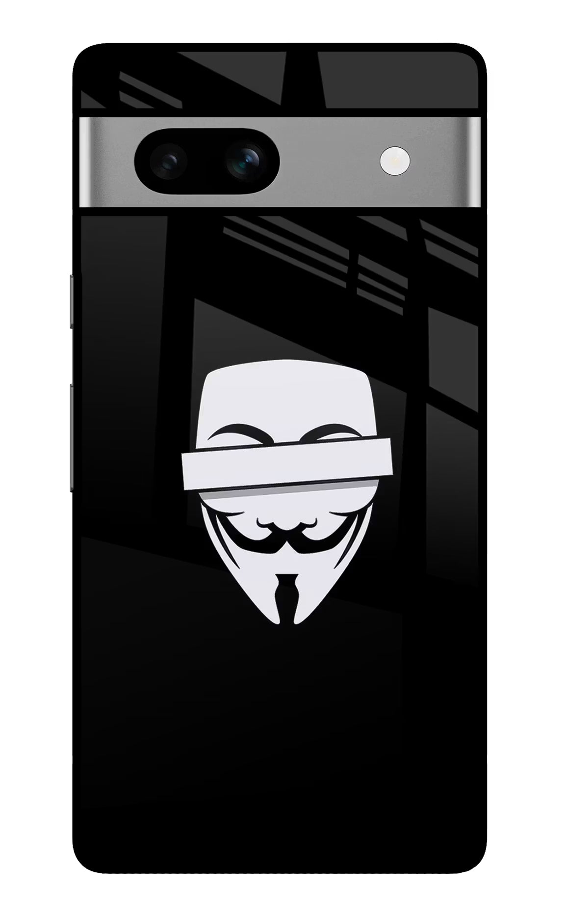 Anonymous Face Google Pixel 7A Glass Case - Anonymous Face Google Pixel 7A Glass Case Anonymous Face Google Pixel 7A Glass Case