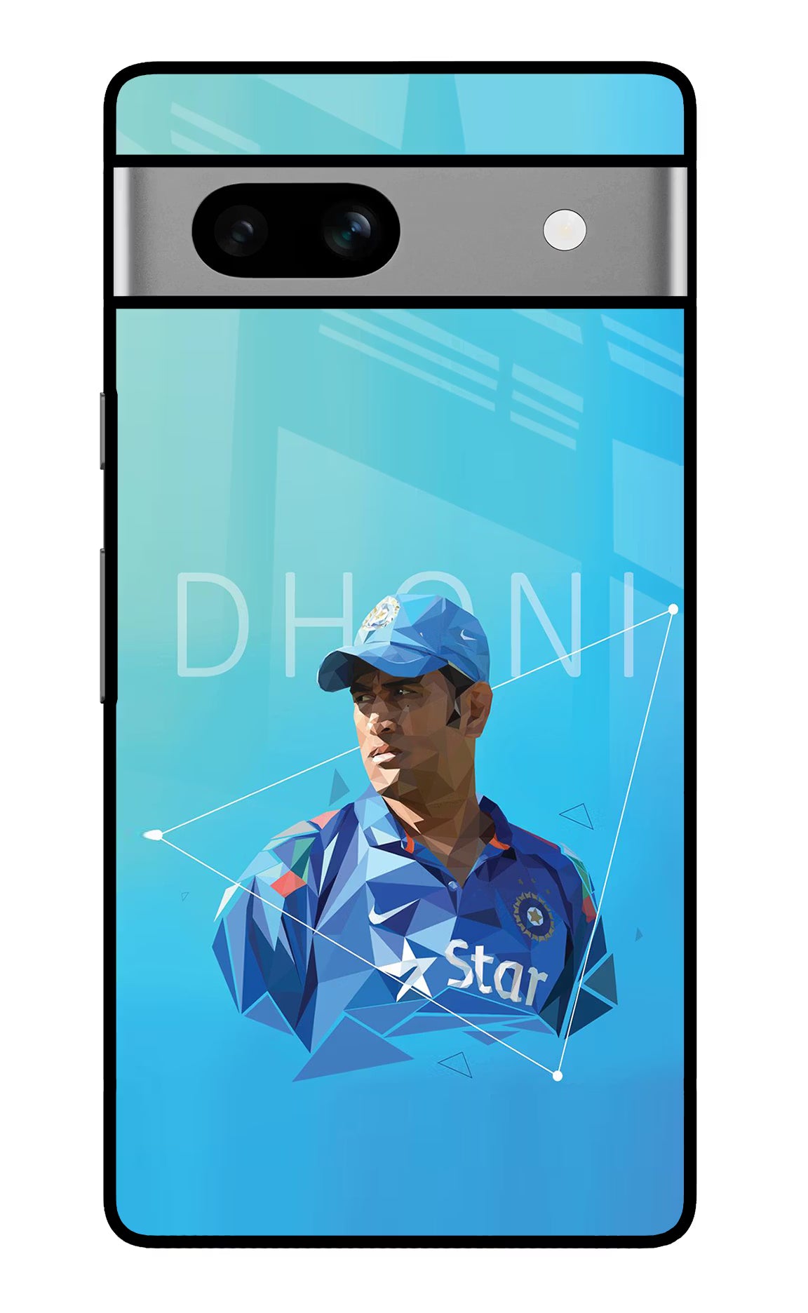 Dhoni Artwork Google Pixel 7A Glass Case - Dhoni Artwork Google Pixel 7A Glass Case Dhoni Artwork Google Pixel 7A Glass Case