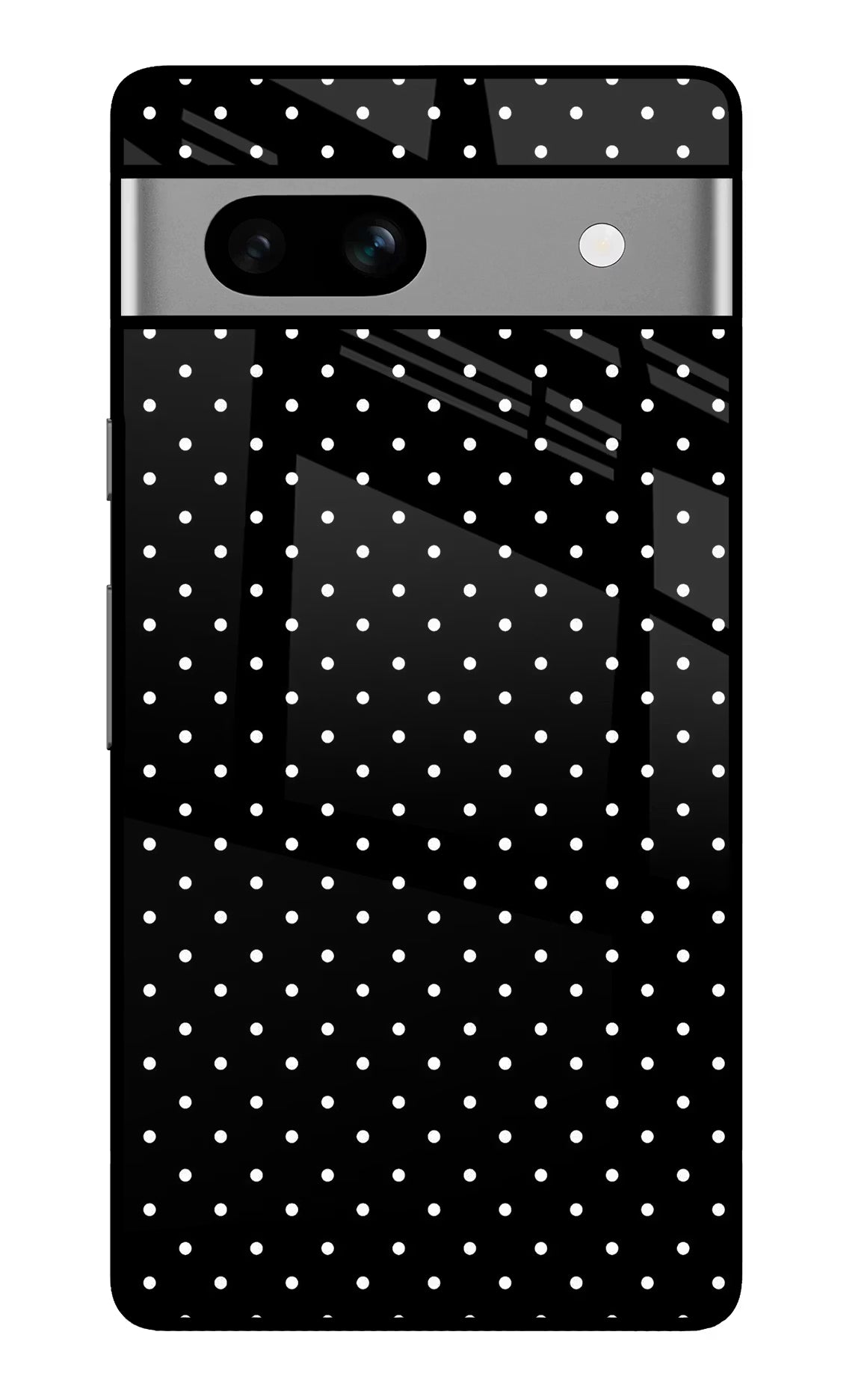 White Dots Google Pixel 7A Glass Case - White Dots Google Pixel 7A Glass Case White Dots Google Pixel 7A Glass Case