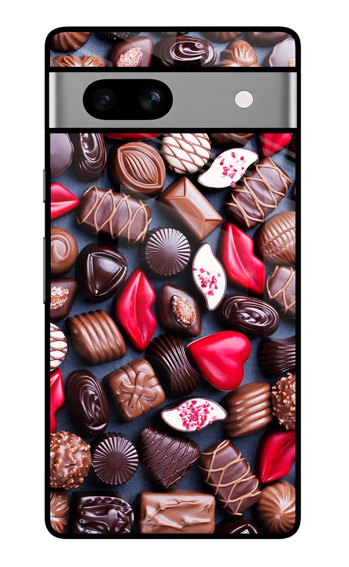 Chocolates Google Pixel 7A Glass Case - Chocolates Google Pixel 7A Glass Case Chocolates Google Pixel 7A Glass Case