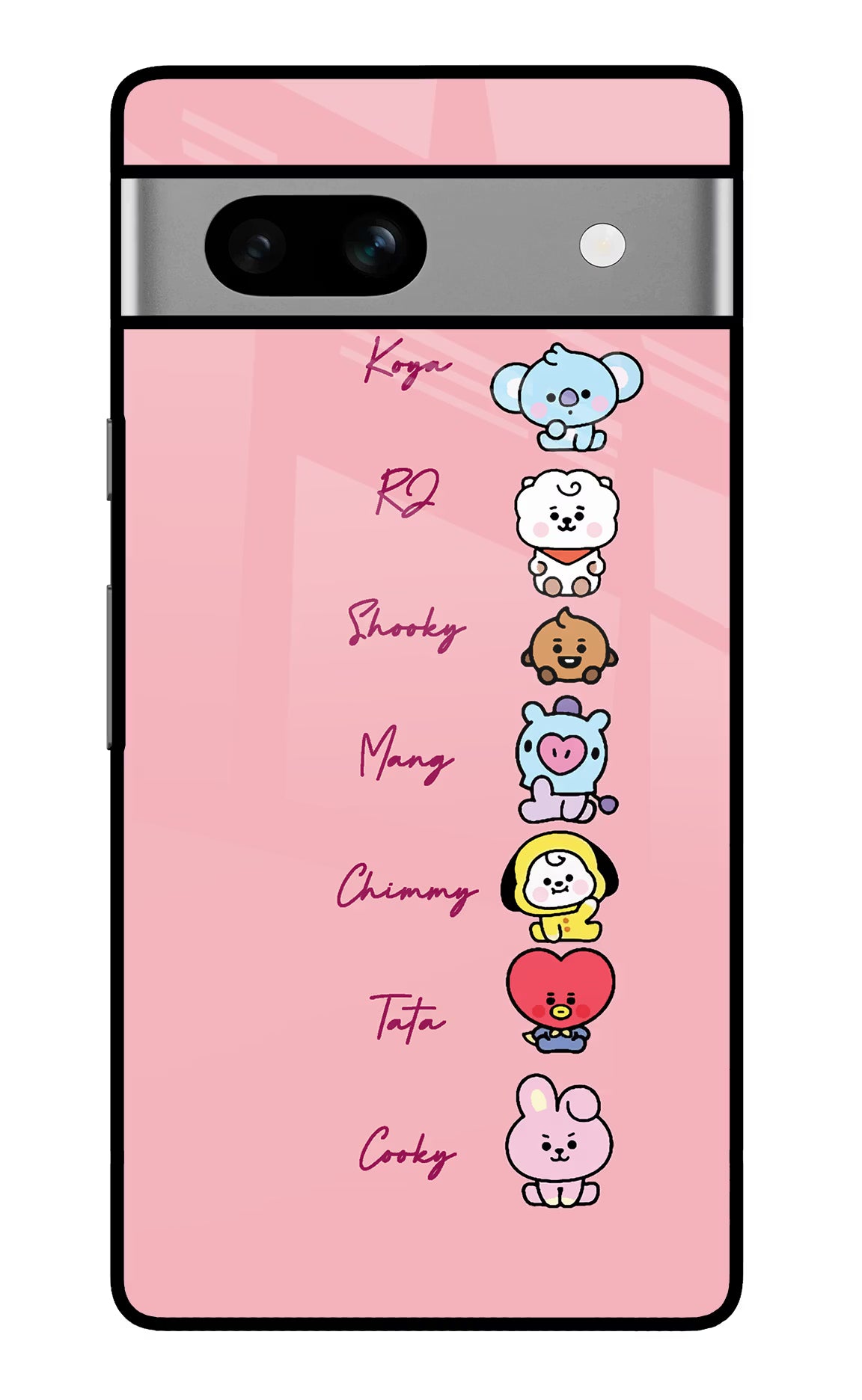 BTS names Google Pixel 7A Glass Case - BTS names Google Pixel 7A Glass Case BTS names Google Pixel 7A Glass Case