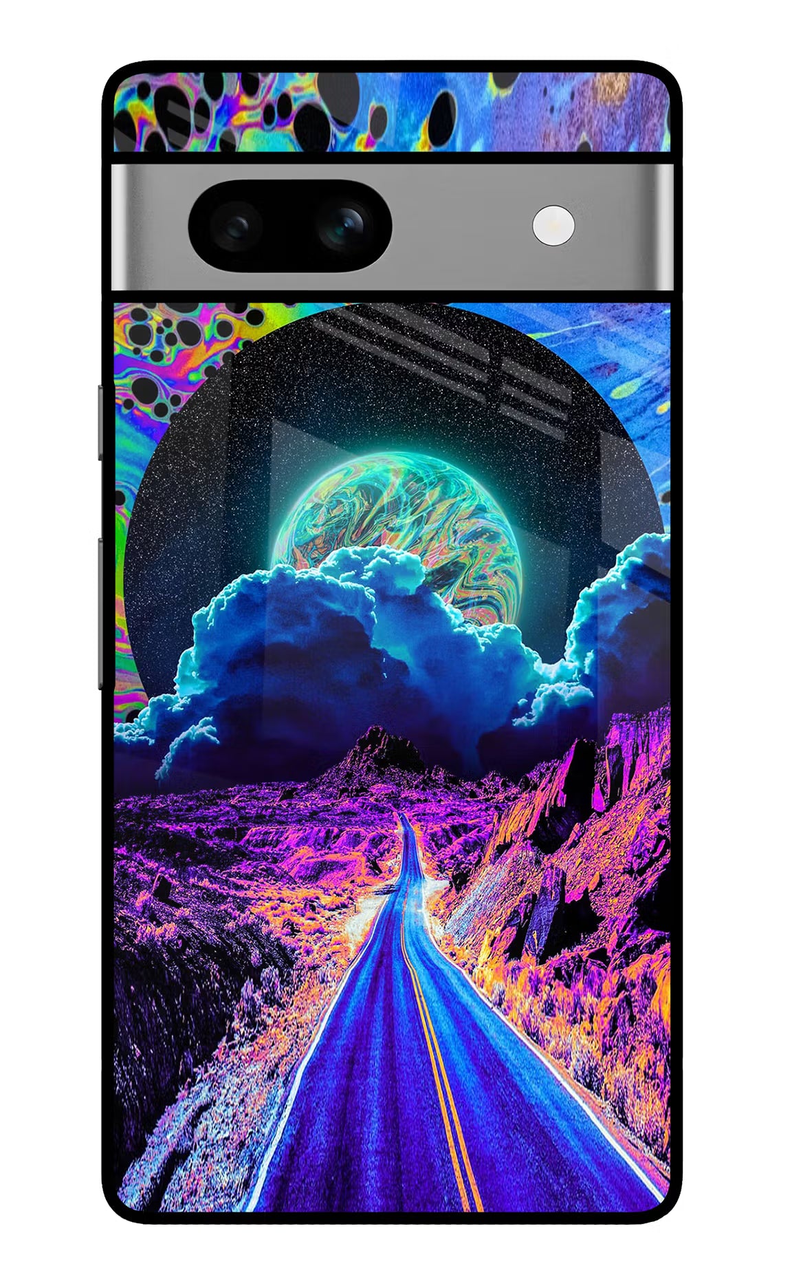 Psychedelic Painting Google Pixel 7A Glass Case - Psychedelic Painting Google Pixel 7A Glass Case Psychedelic Painting Google Pixel 7A Glass Case