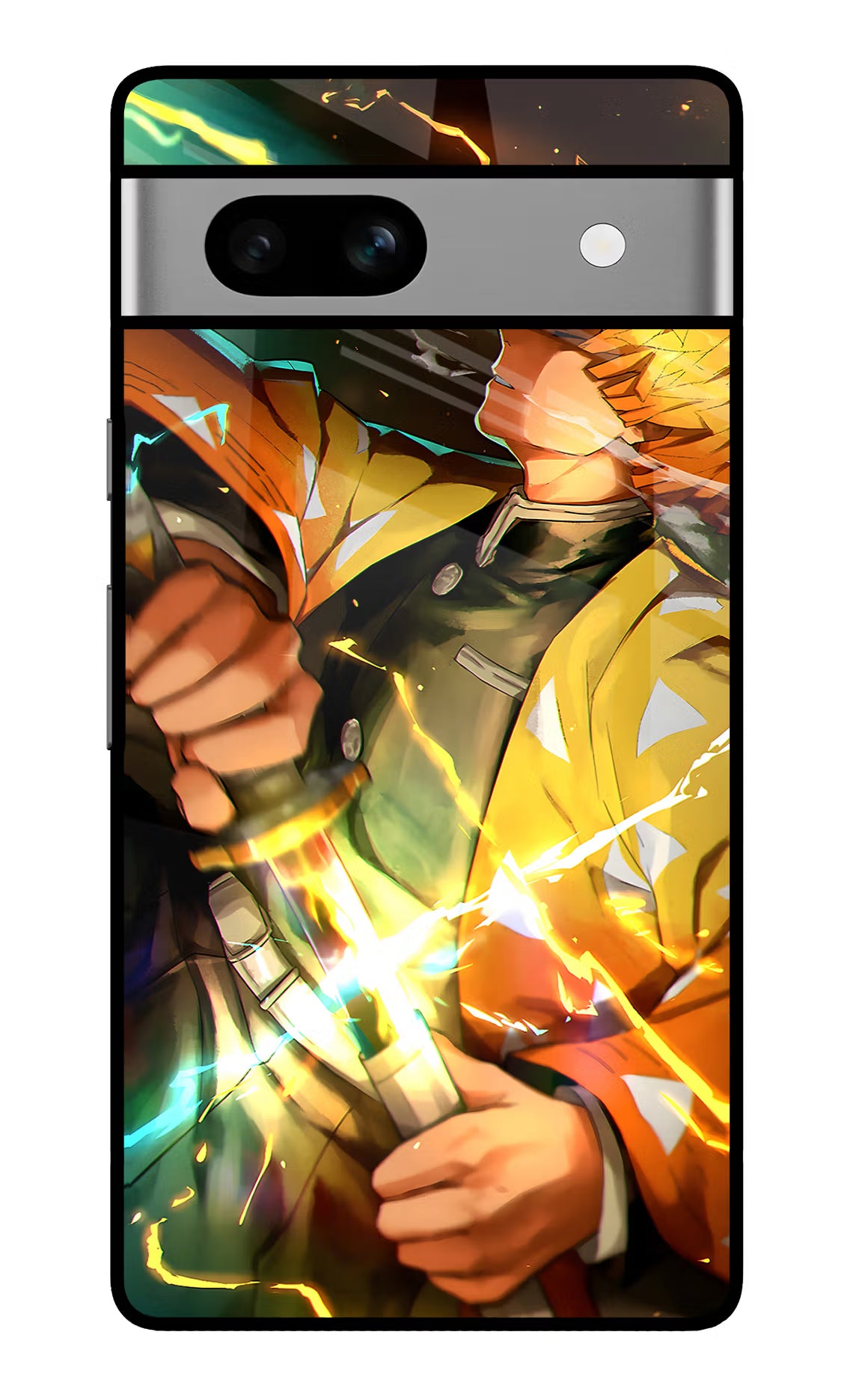 Demon Slayer Google Pixel 7A Glass Case - Demon Slayer Google Pixel 7A Glass Case Demon Slayer Google Pixel 7A Glass Case