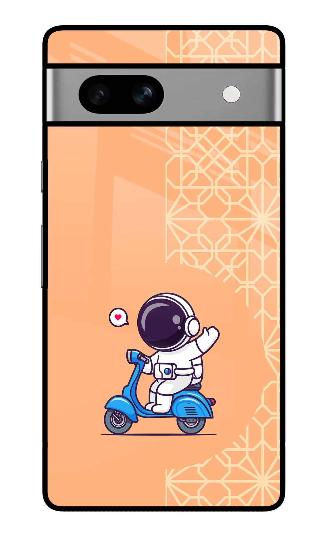 Cute Astronaut Riding Google Pixel 7A Glass Case - Cute Astronaut Riding Google Pixel 7A Glass Case Cute Astronaut Riding Google Pixel 7A Glass Case