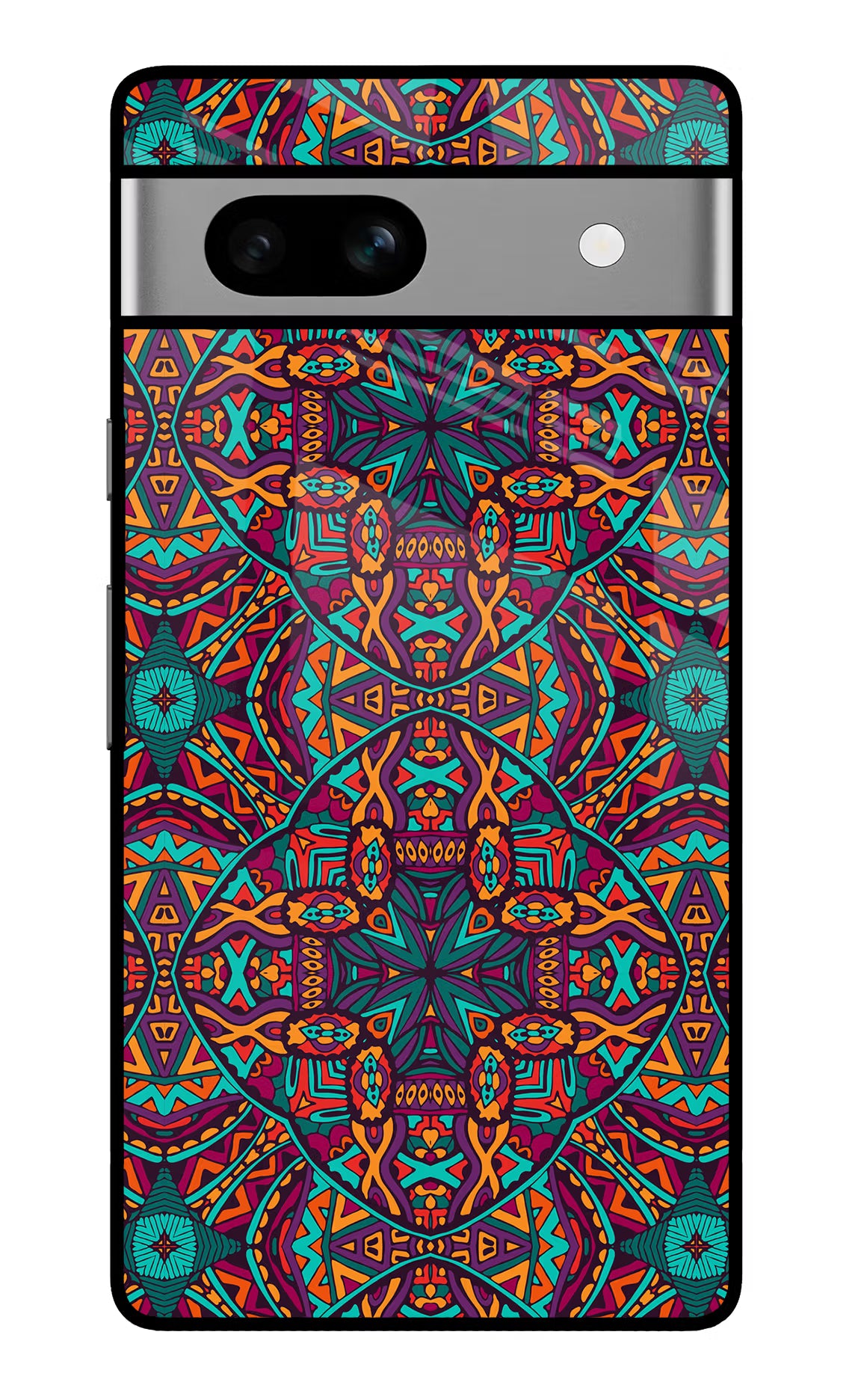 Colour Mandala Google Pixel 7A Glass Case - Colour Mandala Google Pixel 7A Glass Case Colour Mandala Google Pixel 7A Glass Case
