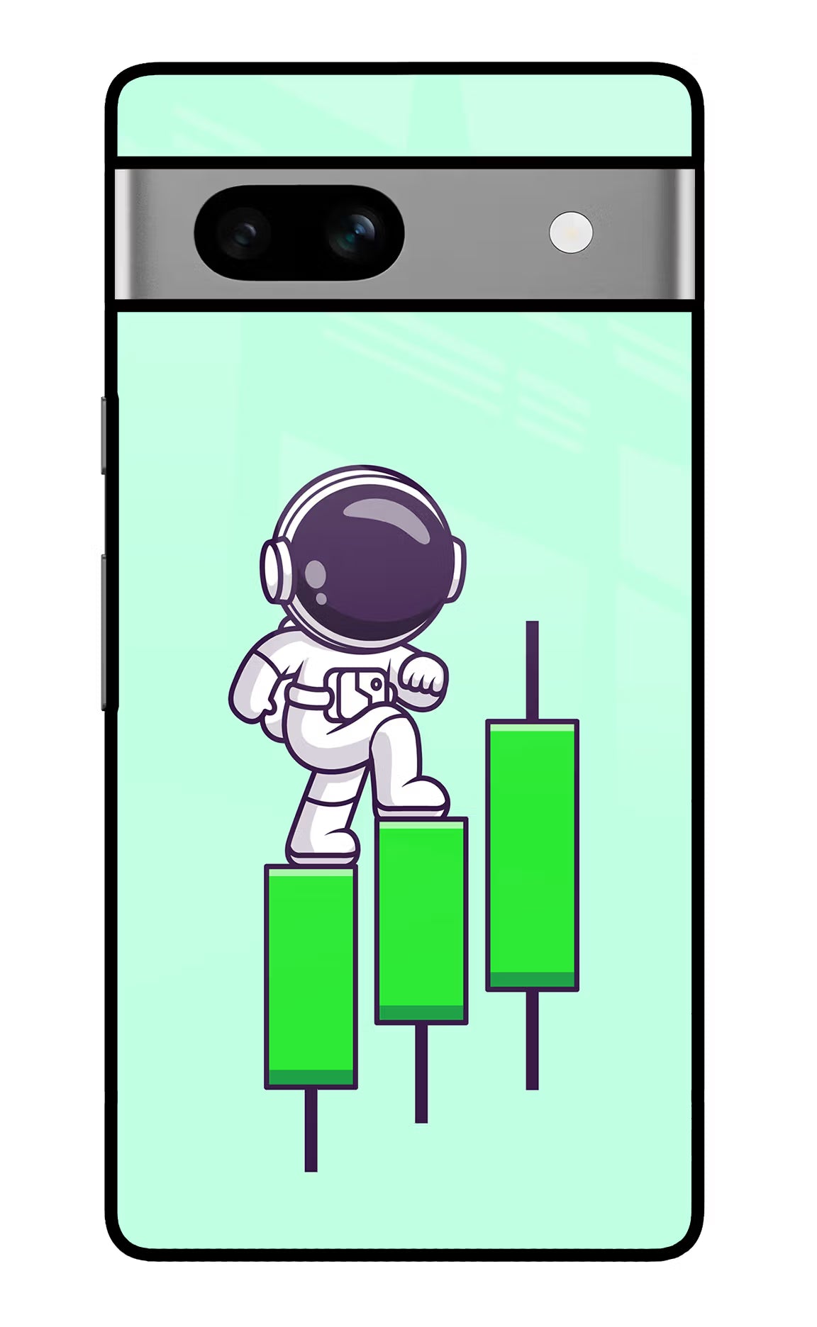Astronaut Trader Google Pixel 7A Glass Case - Astronaut Trader Google Pixel 7A Glass Case Astronaut Trader Google Pixel 7A Glass Case