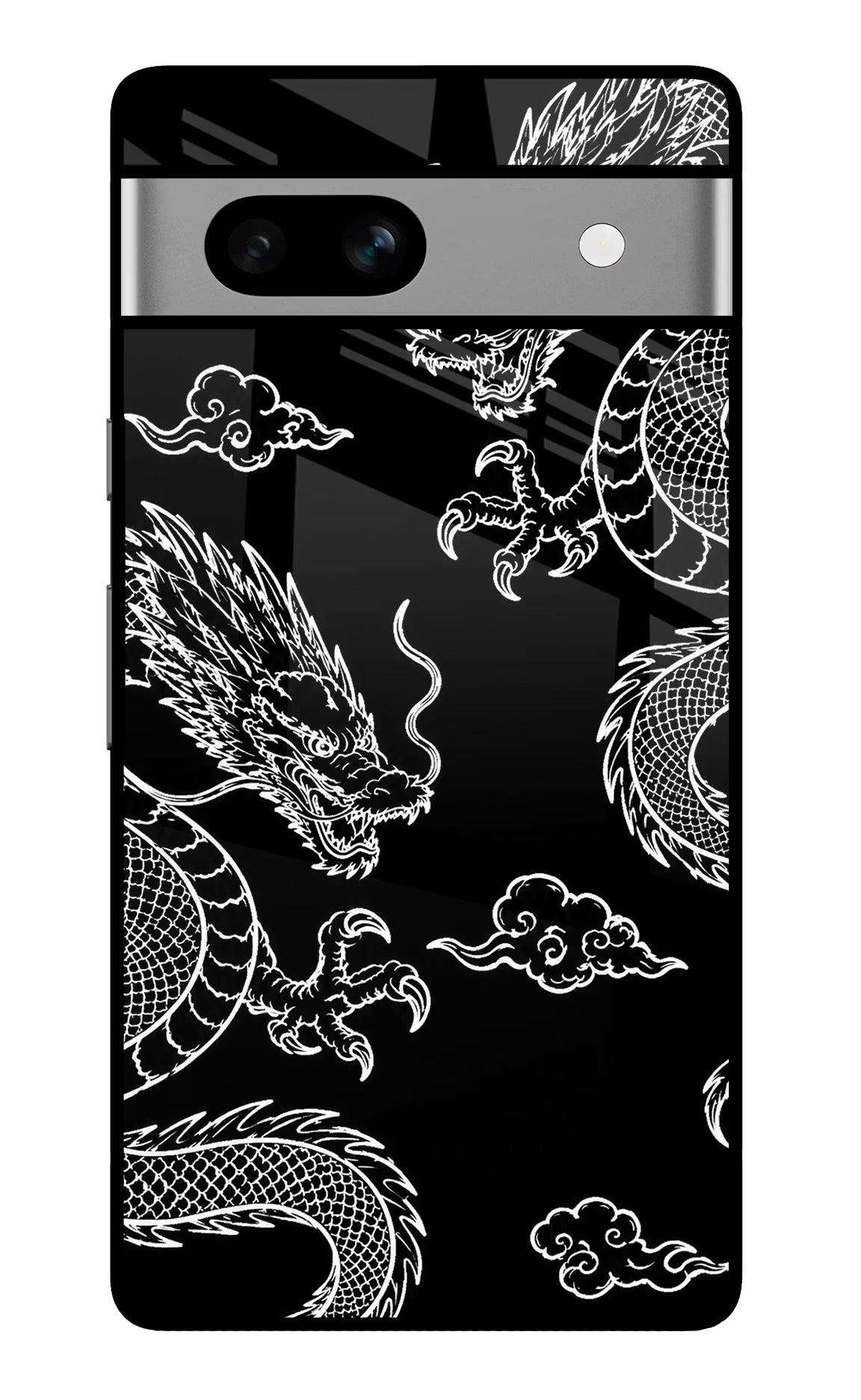 Twin Dragons Google Pixel 7A Glass Case - Twin Dragons Google Pixel 7A Glass Case Twin Dragons Google Pixel 7A Glass Case