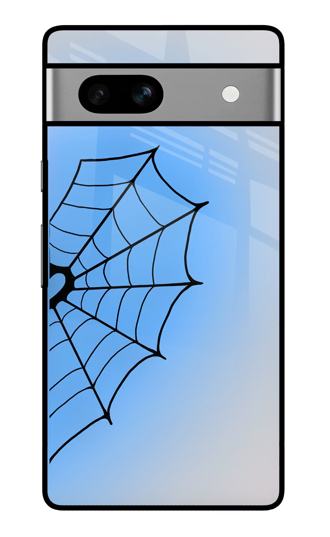 Blue Web Google Pixel 7A Glass Case - Blue Web Google Pixel 7A Glass Case Blue Web Google Pixel 7A Glass Case