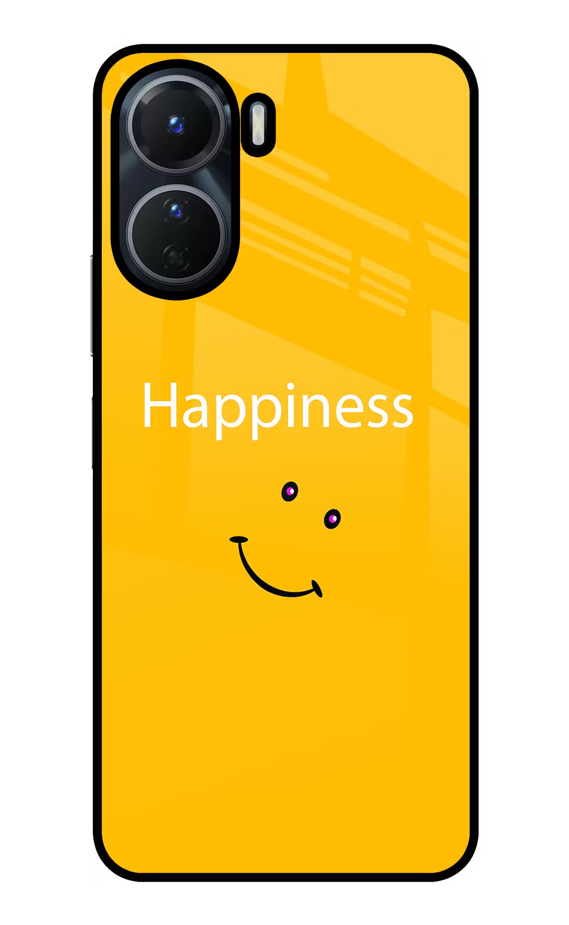 Happiness With Smiley Vivo T2x 5G Glass Case - Happiness With Smiley Vivo T2x 5G Glass Case Happiness With Smiley Vivo T2x 5G Glass Case