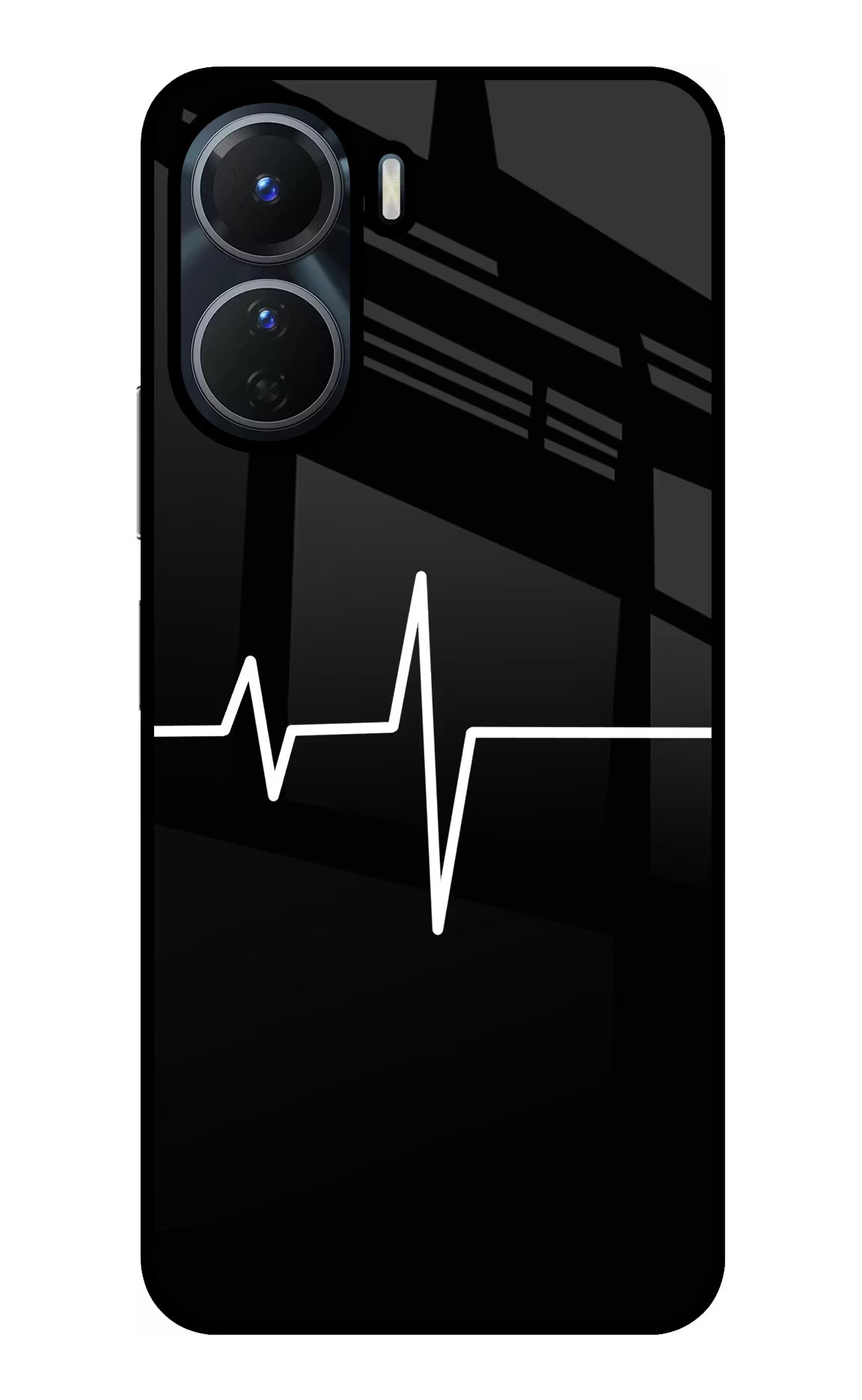Heart Beats Vivo T2x 5G Glass Case - Heart Beats Vivo T2x 5G Glass Case Heart Beats Vivo T2x 5G Glass Case