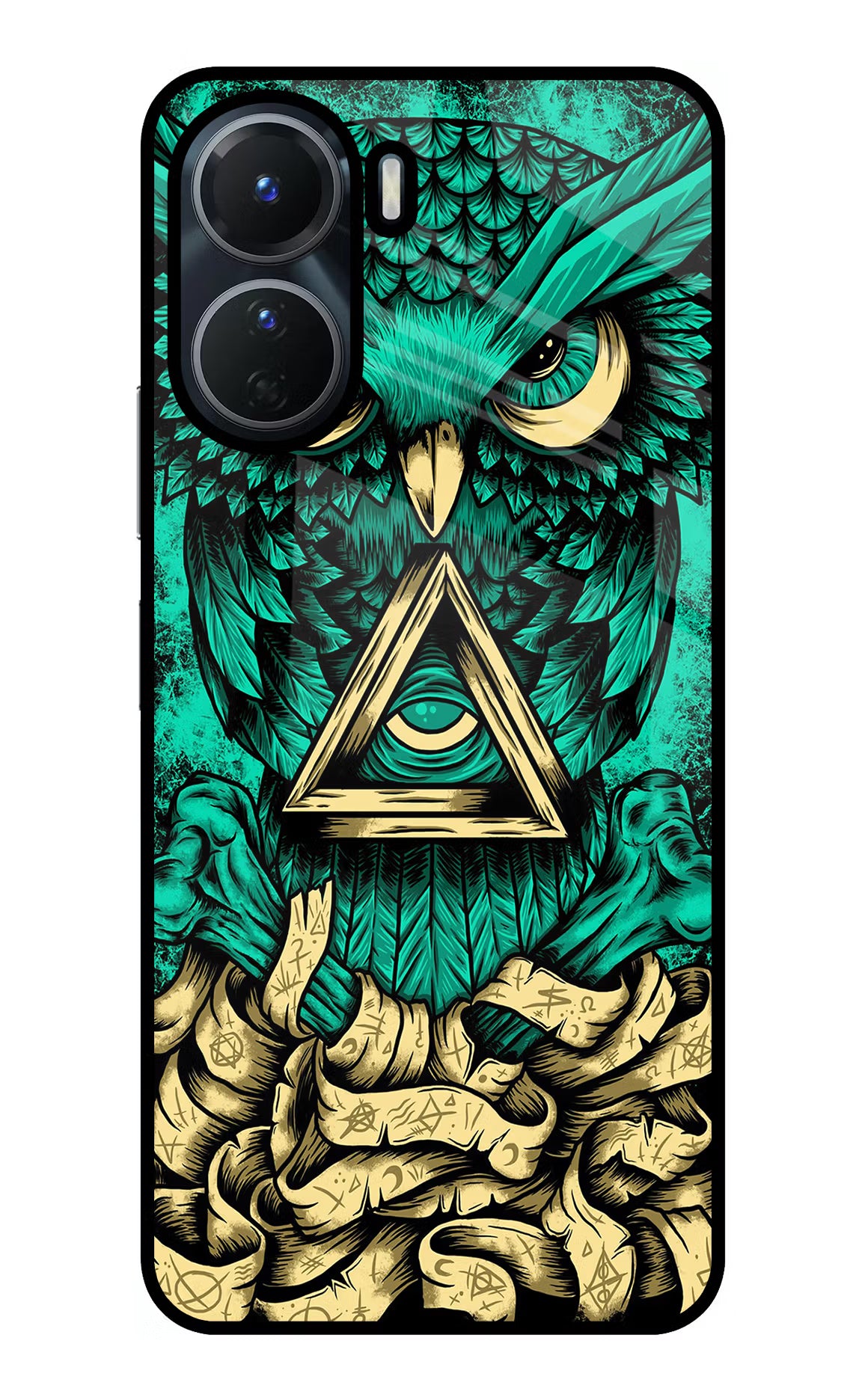 Green Owl Vivo T2x 5G Glass Case - Green Owl Vivo T2x 5G Glass Case Green Owl Vivo T2x 5G Glass Case