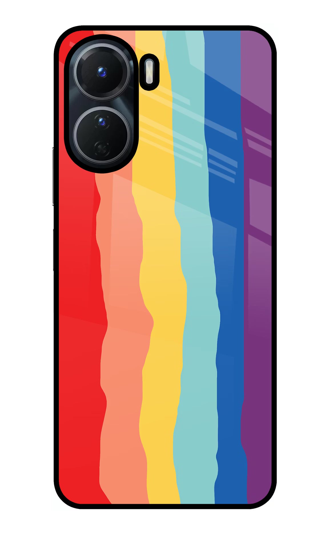Rainbow Vivo T2x 5G Glass Case - Rainbow Vivo T2x 5G Glass Case Rainbow Vivo T2x 5G Glass Case