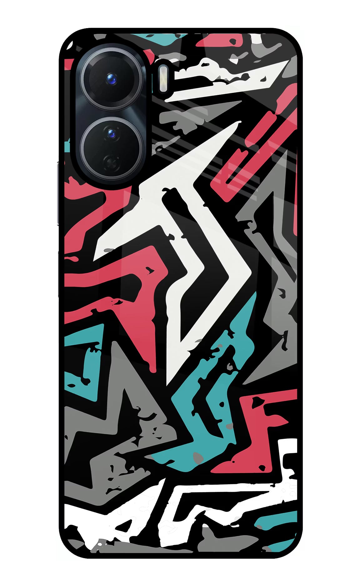 Geometric Graffiti Vivo T2x 5G Glass Case - Geometric Graffiti Vivo T2x 5G Glass Case Geometric Graffiti Vivo T2x 5G Glass Case