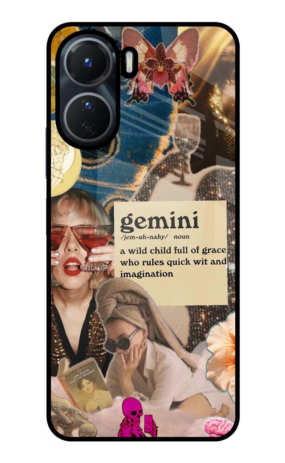 Gemini Zodiac Vivo T2x 5G Glass Case - Gemini Zodiac Vivo T2x 5G Glass Case Gemini Zodiac Vivo T2x 5G Glass Case