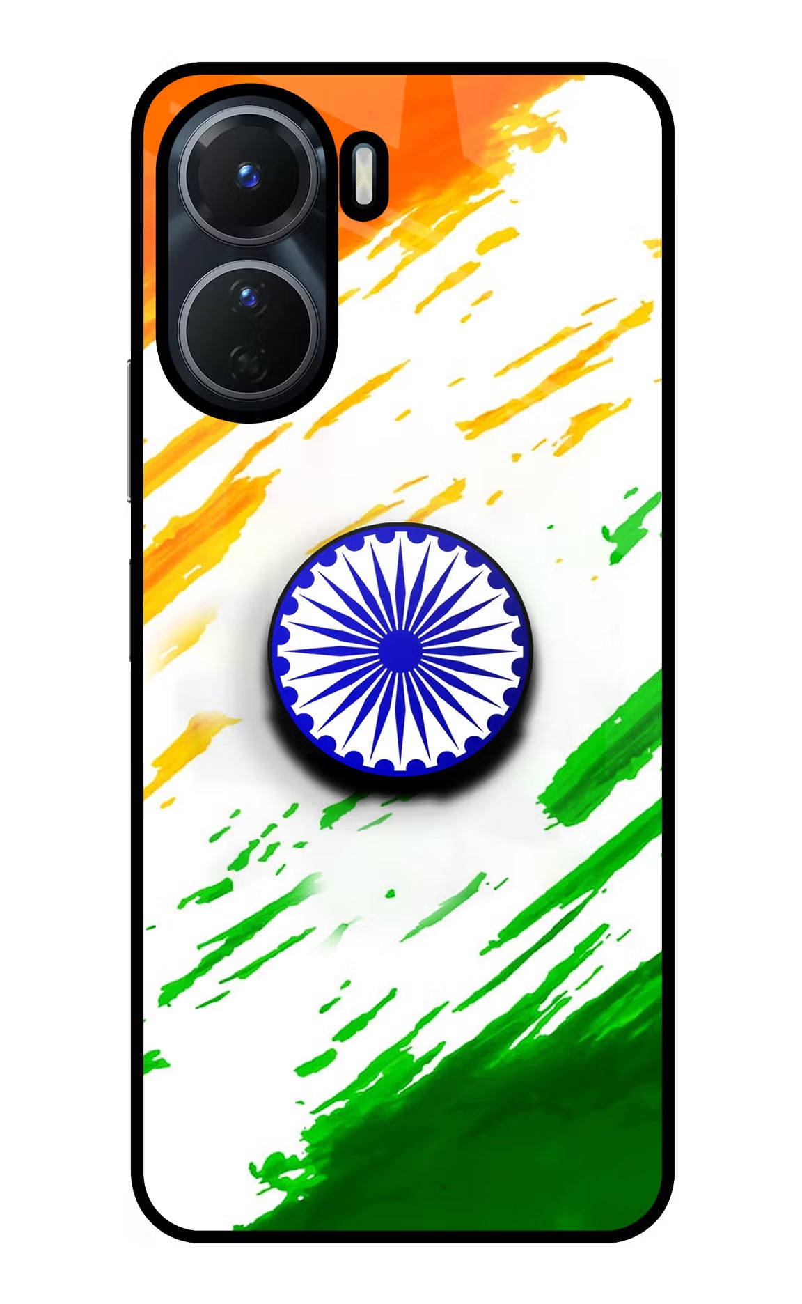 Indian Flag Ashoka Chakra Vivo T2x 5G Glass Case - Indian Flag Ashoka Chakra Vivo T2x 5G Glass Case Indian Flag Ashoka Chakra Vivo T2x 5G Glass Case