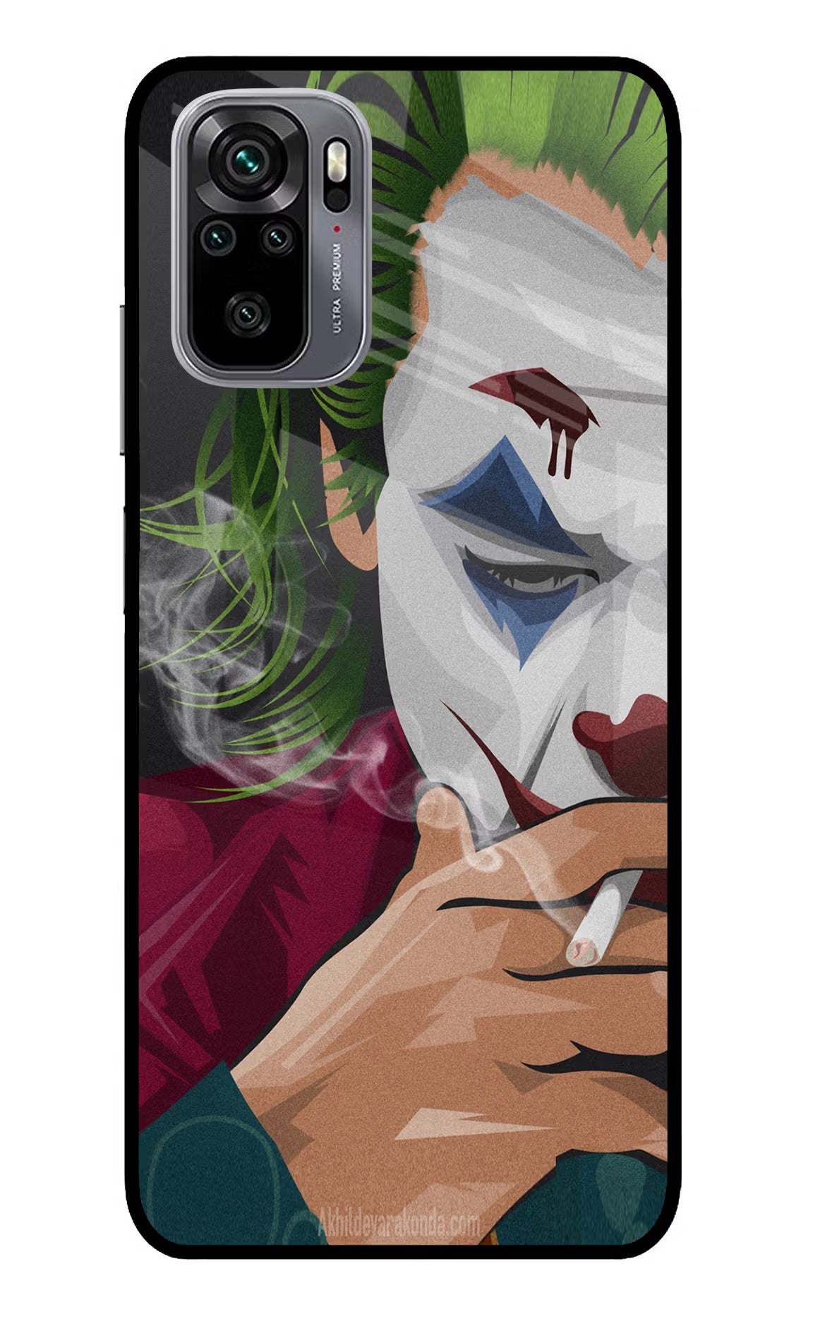 Joker Smoking Redmi Note 11 SE Glass Case - Joker Smoking Redmi Note 11 SE Glass Case Joker Smoking Redmi Note 11 SE Glass Case
