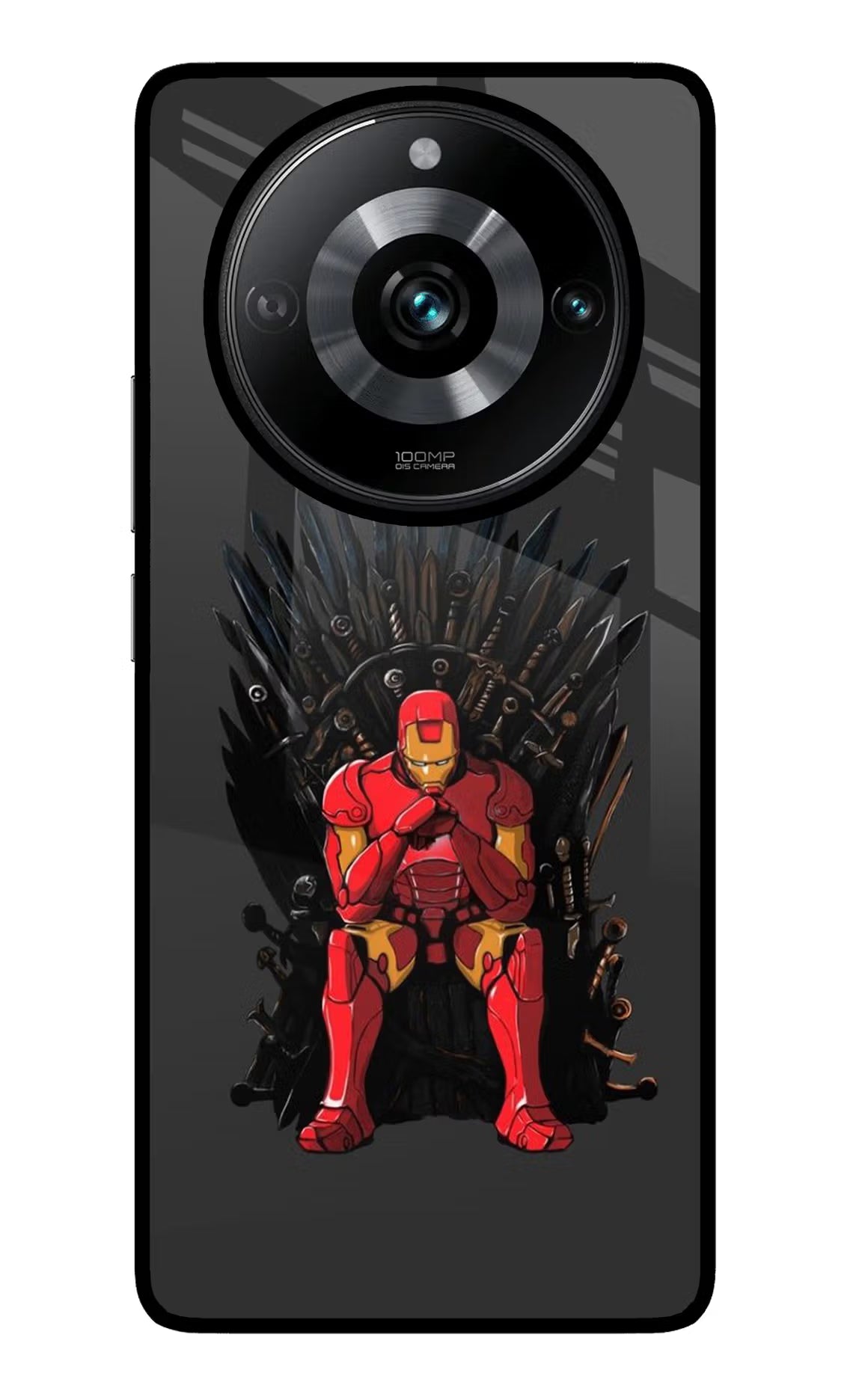 Ironman Throne Realme Narzo 60 Pro Glass Case - Ironman Throne Realme Narzo 60 Pro Glass Case Ironman Throne Realme Narzo 60 Pro Glass Case