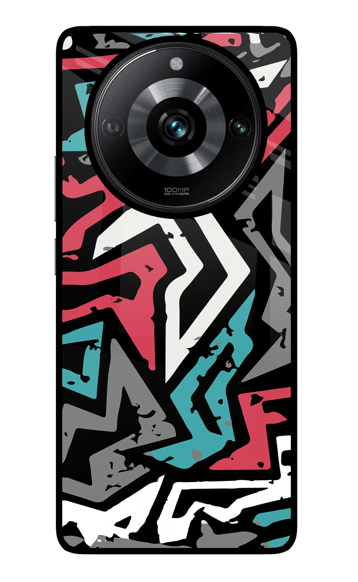 Geometric Graffiti Realme Narzo 60 Pro Glass Case - Geometric Graffiti Realme Narzo 60 Pro Glass Case Geometric Graffiti Realme Narzo 60 Pro Glass Case